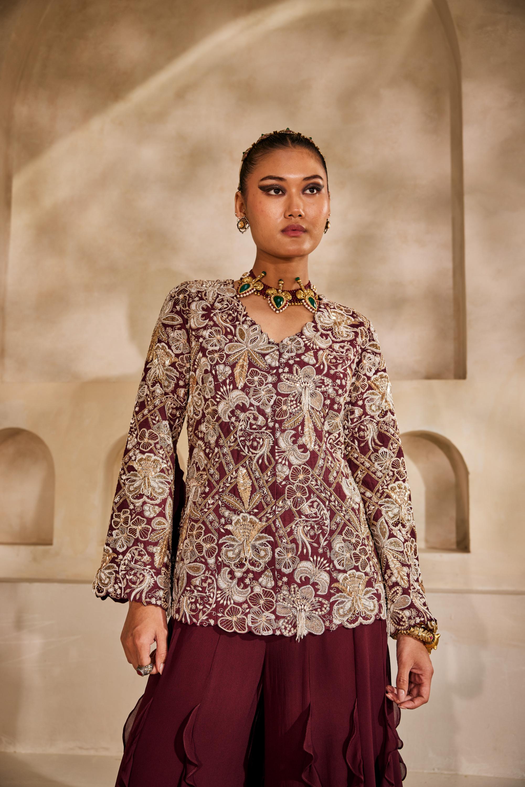 Mahveen jacket set