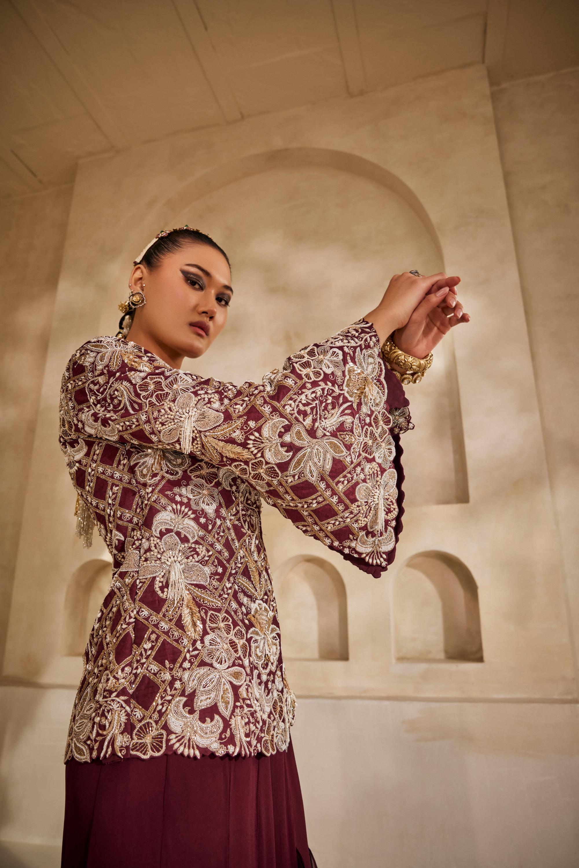 Mahveen jacket set