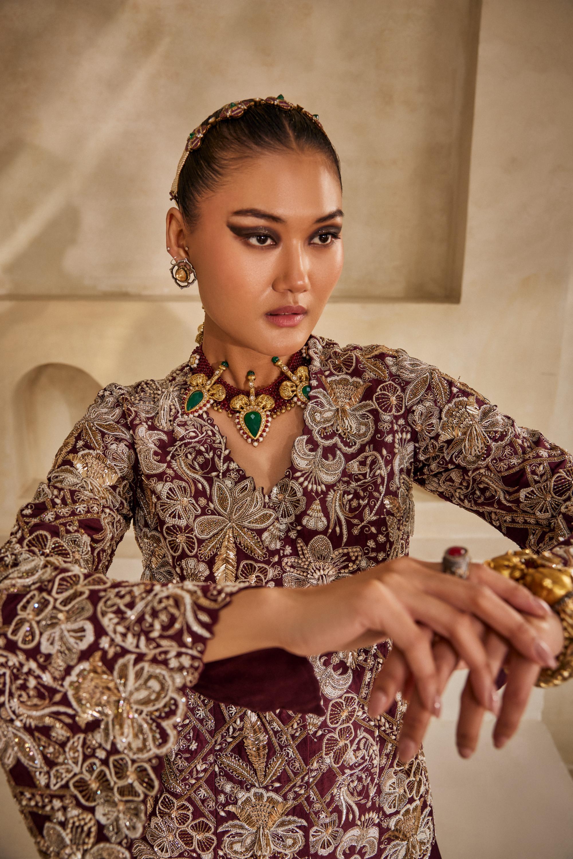 Mahveen jacket set