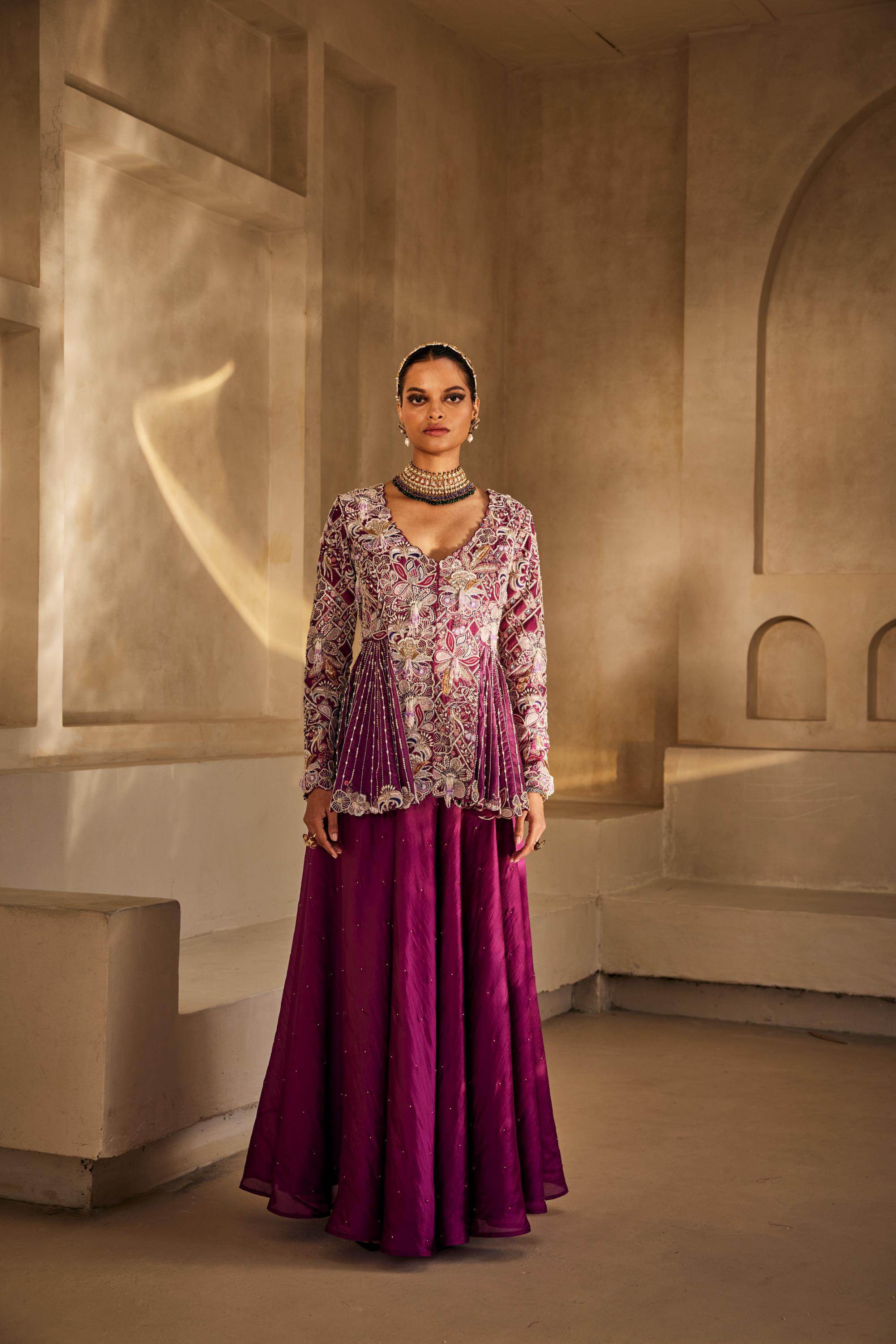 gulnaz palazzo jacket set