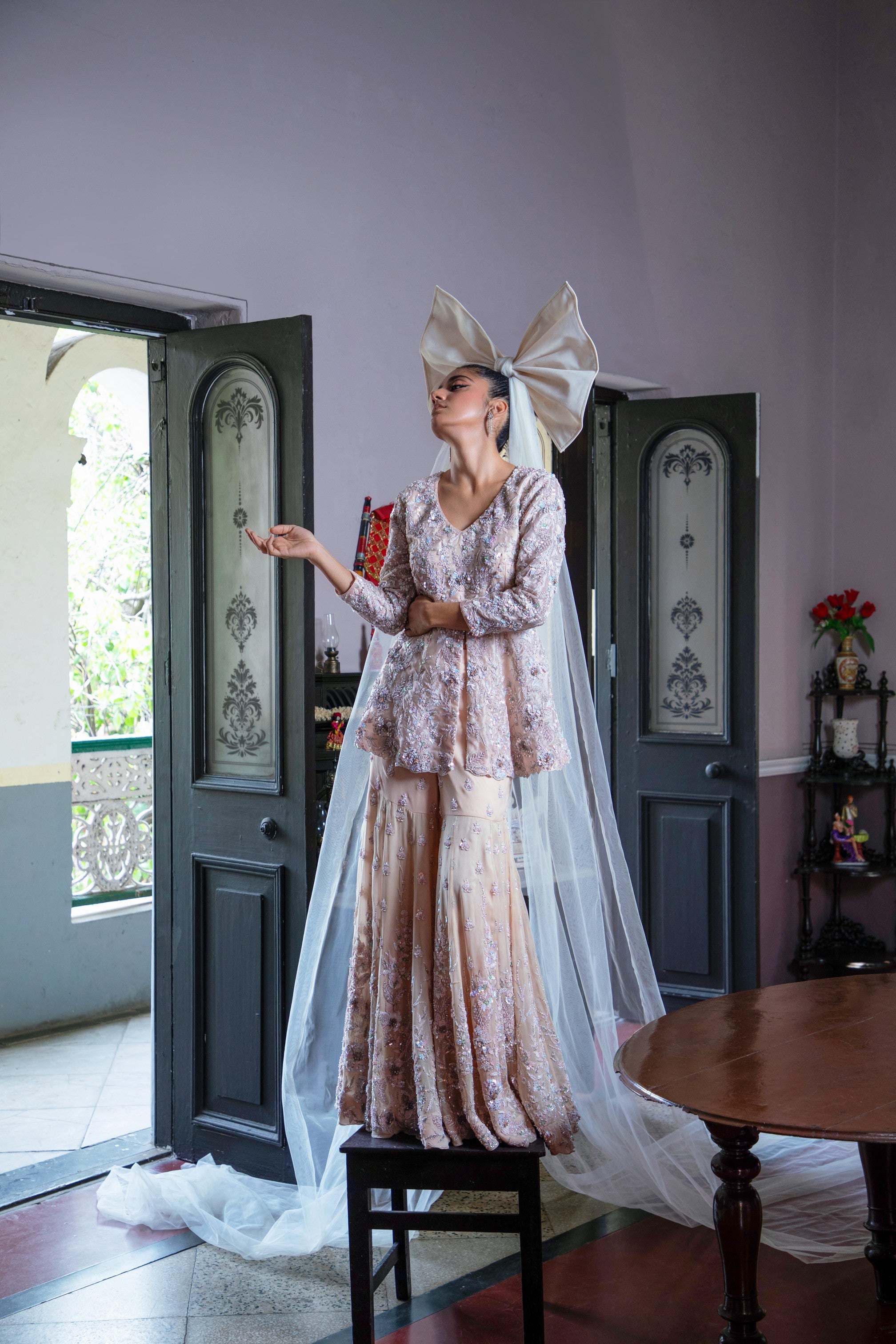 Starry Serenade Sharara Set