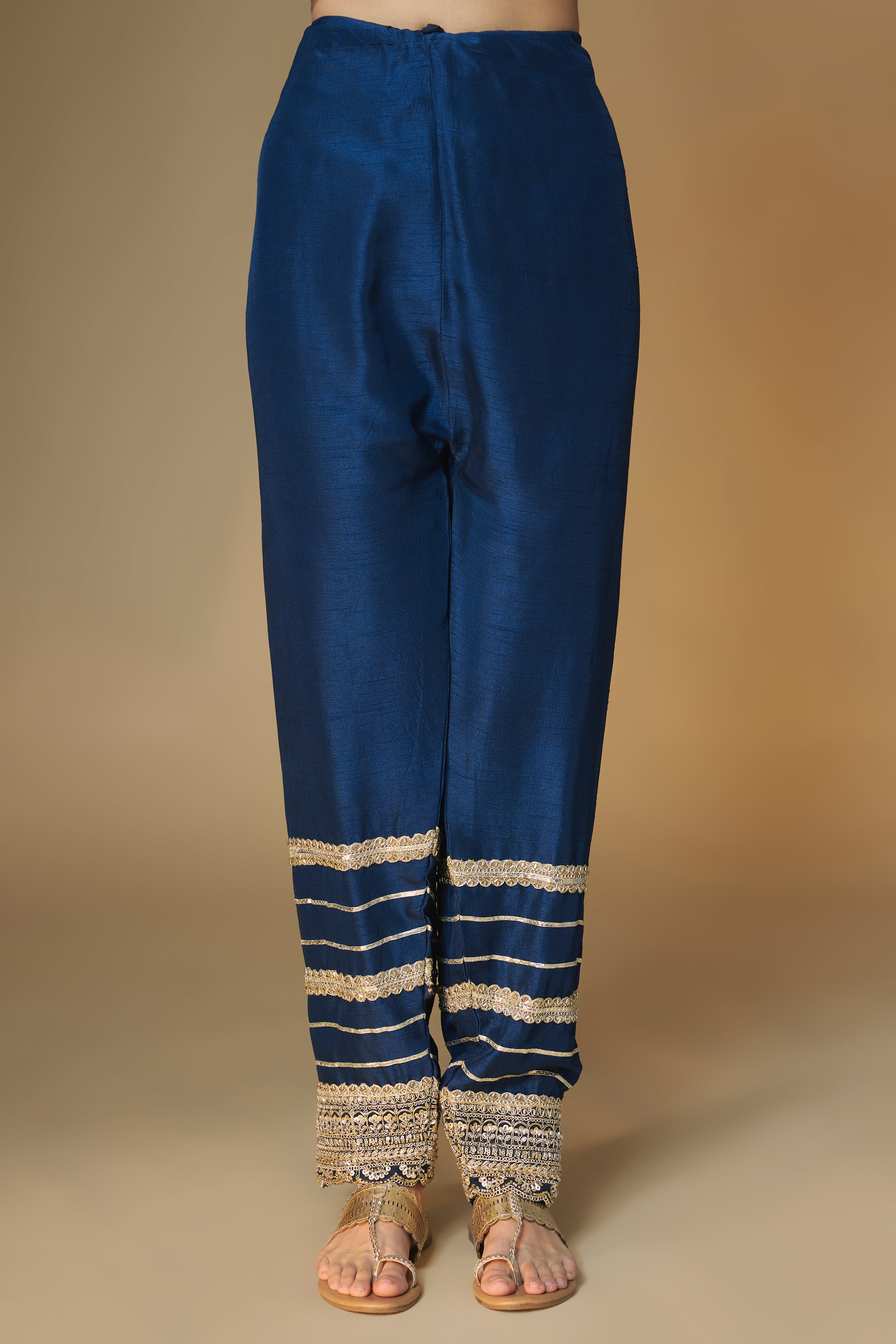 Midnight blue choga kurta & salwar set