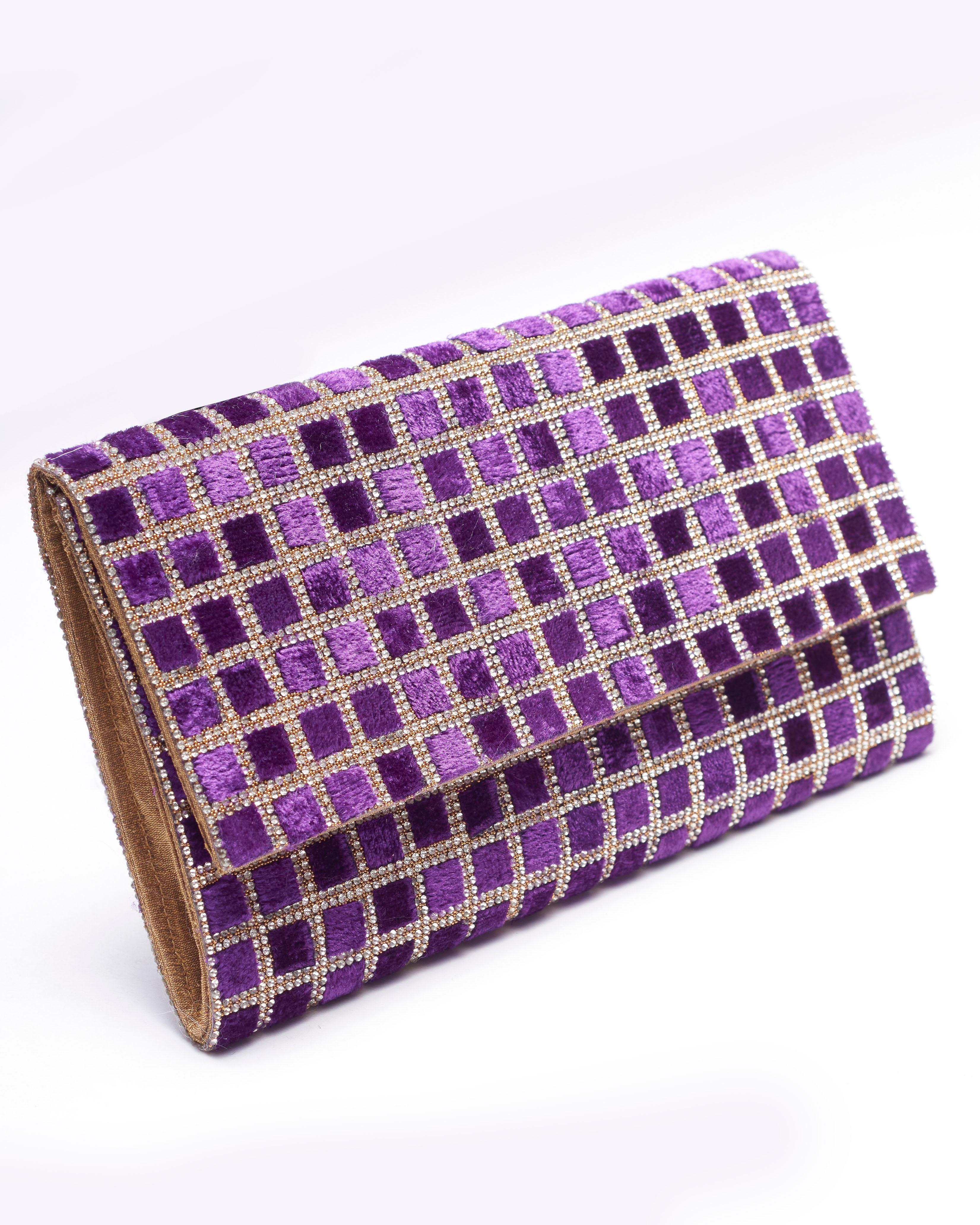 Makhmali Envelope - Purple