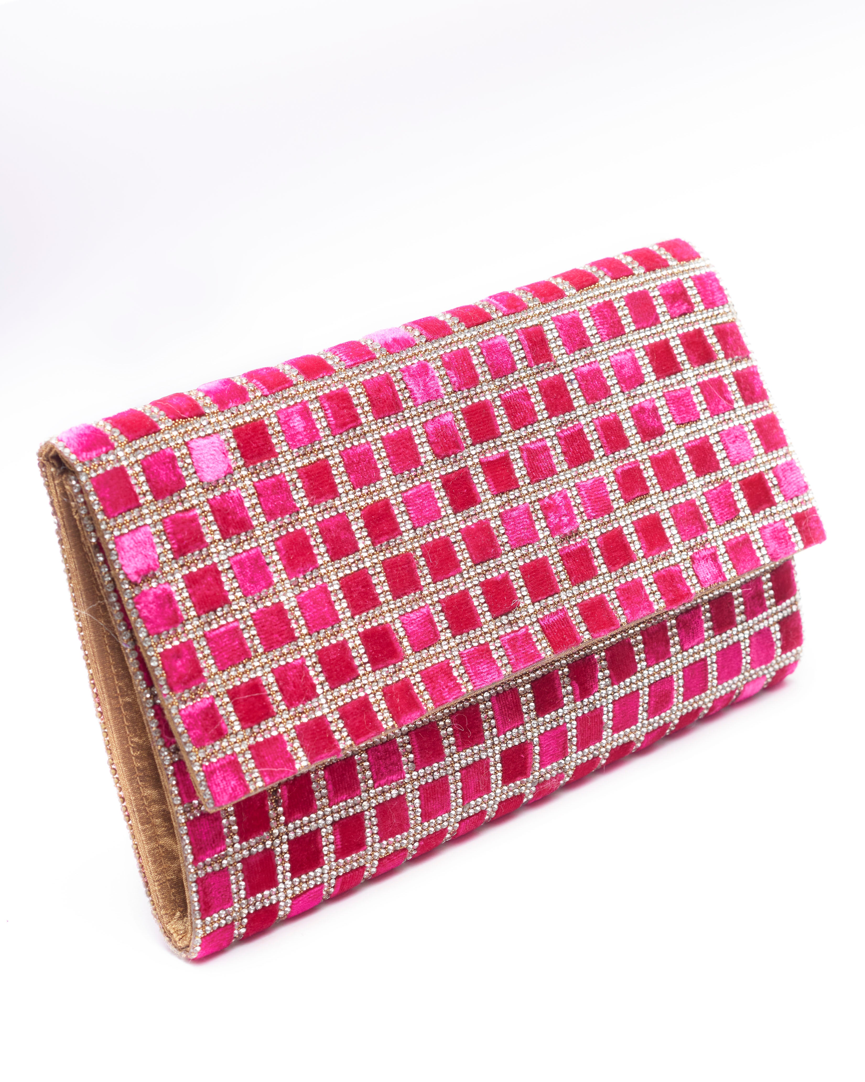 Makhmali Envelope - Pink