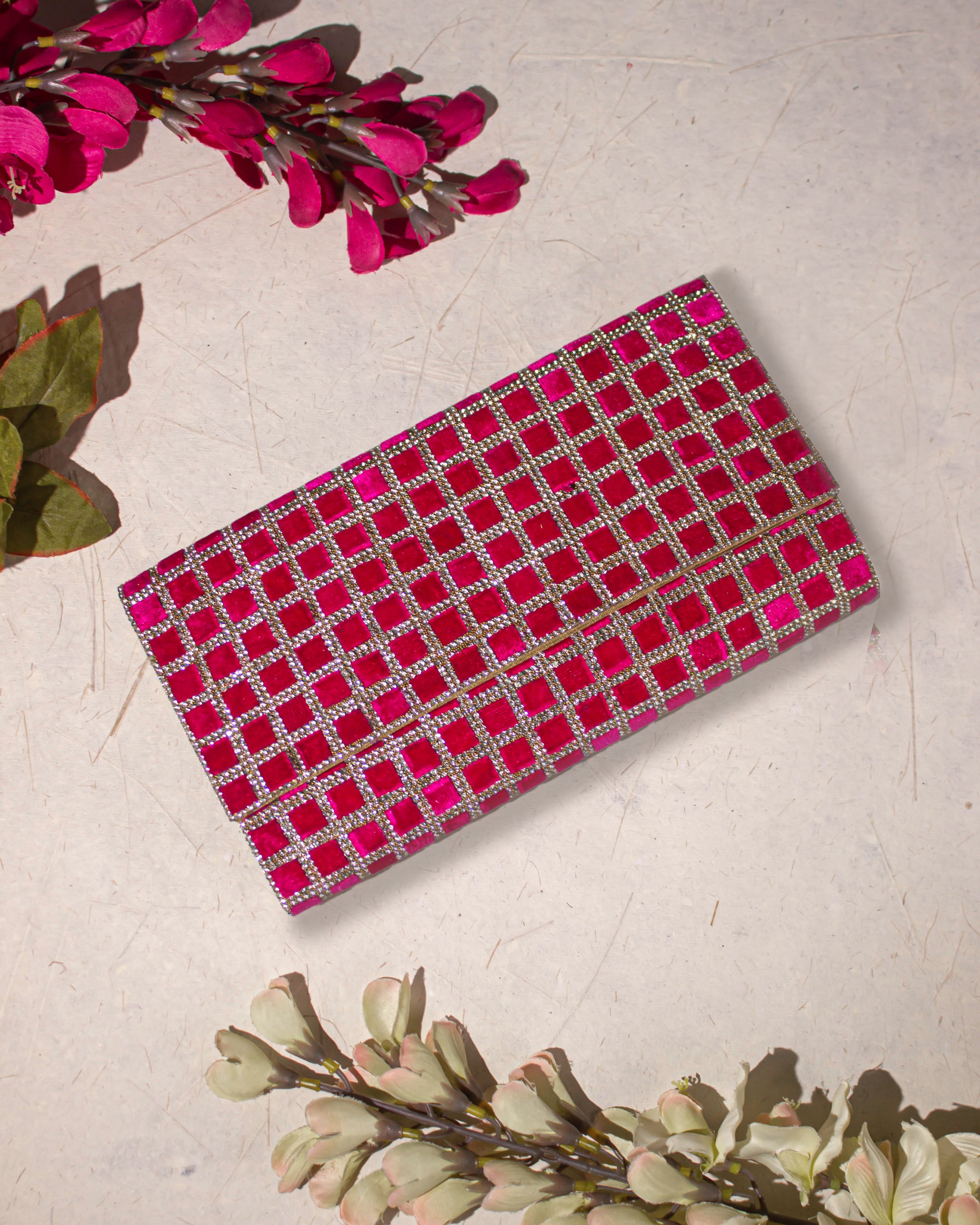 Makhmali Envelope - Pink