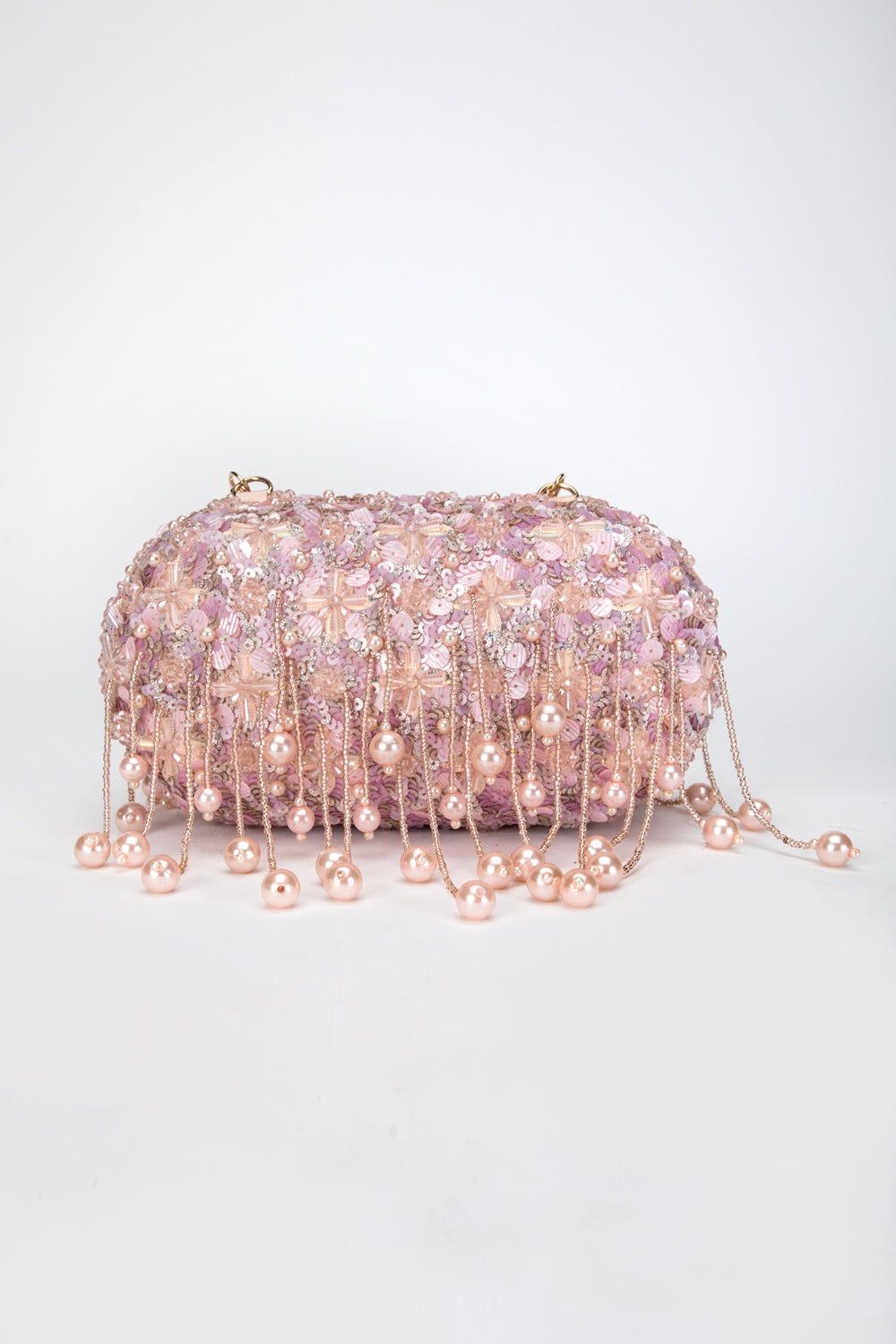 ARIA CLUTCH-ROSE GOLD