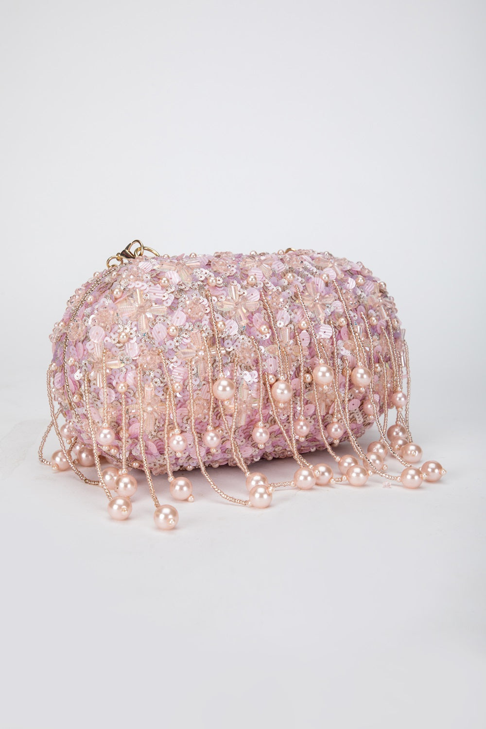 ARIA CLUTCH-ROSE GOLD