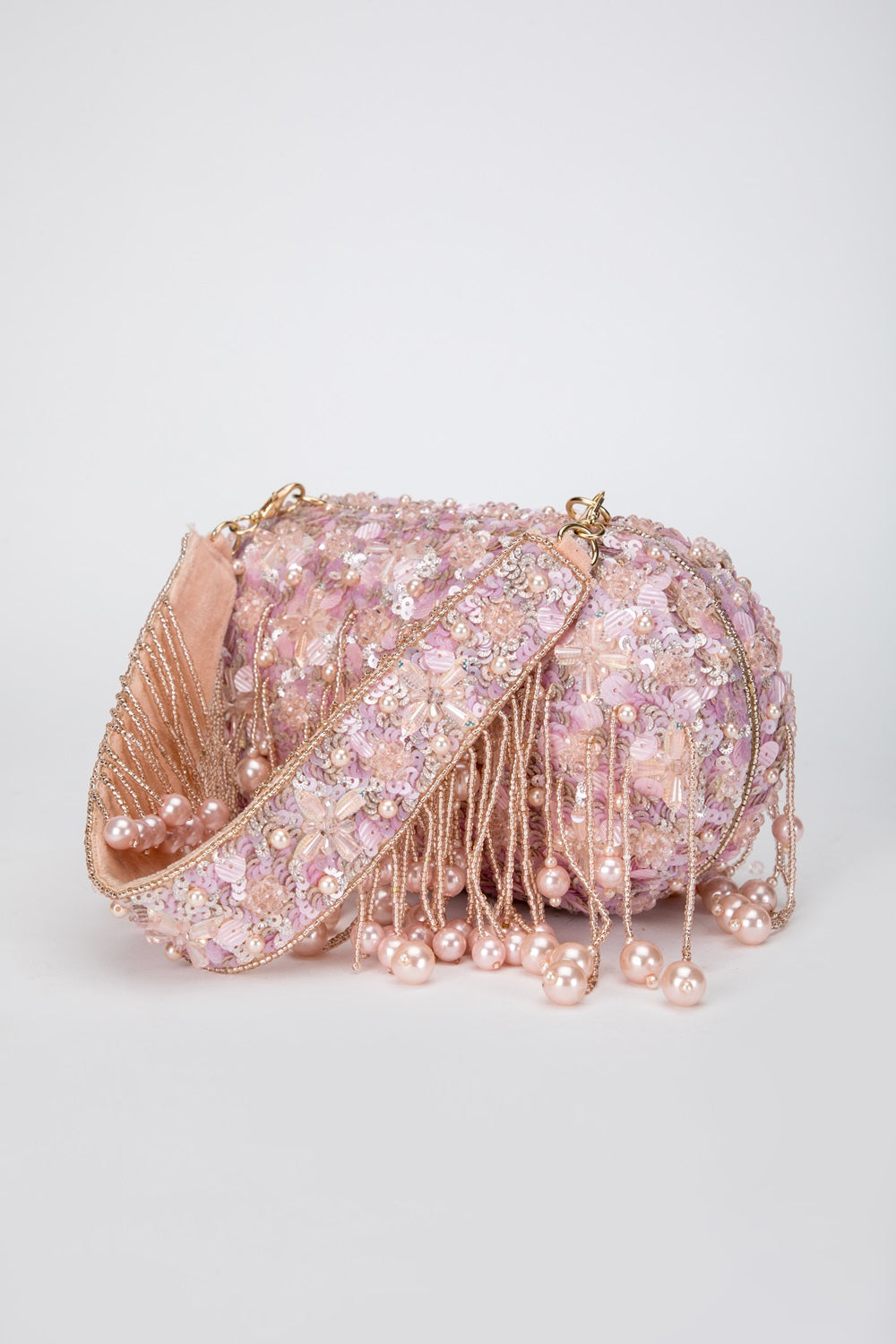 ARIA CLUTCH-ROSE GOLD