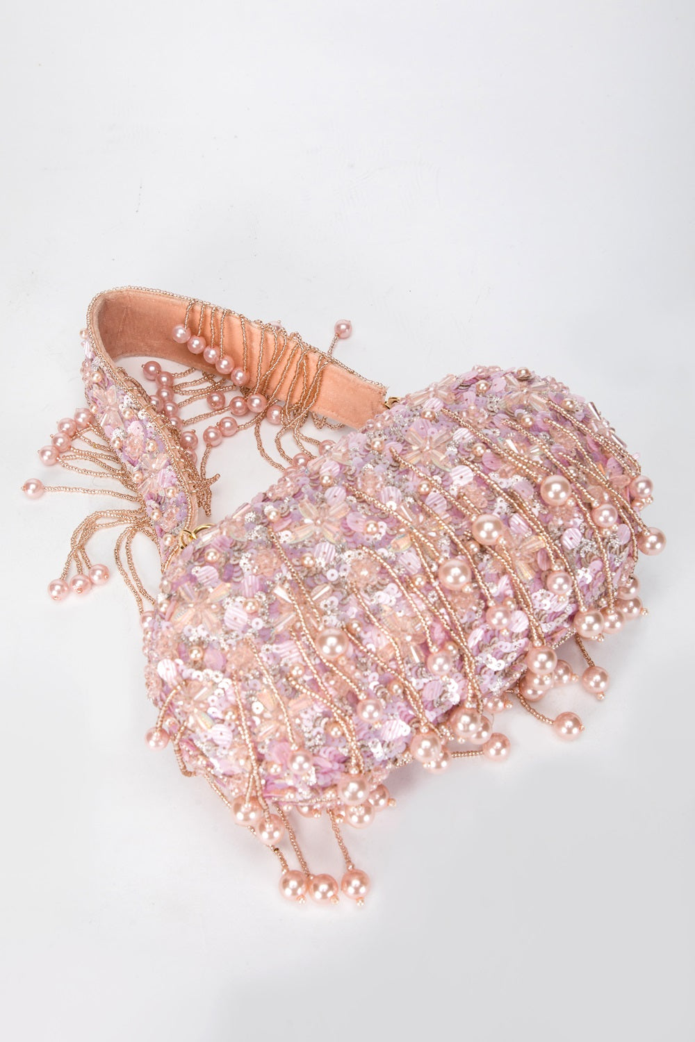 ARIA CLUTCH-ROSE GOLD