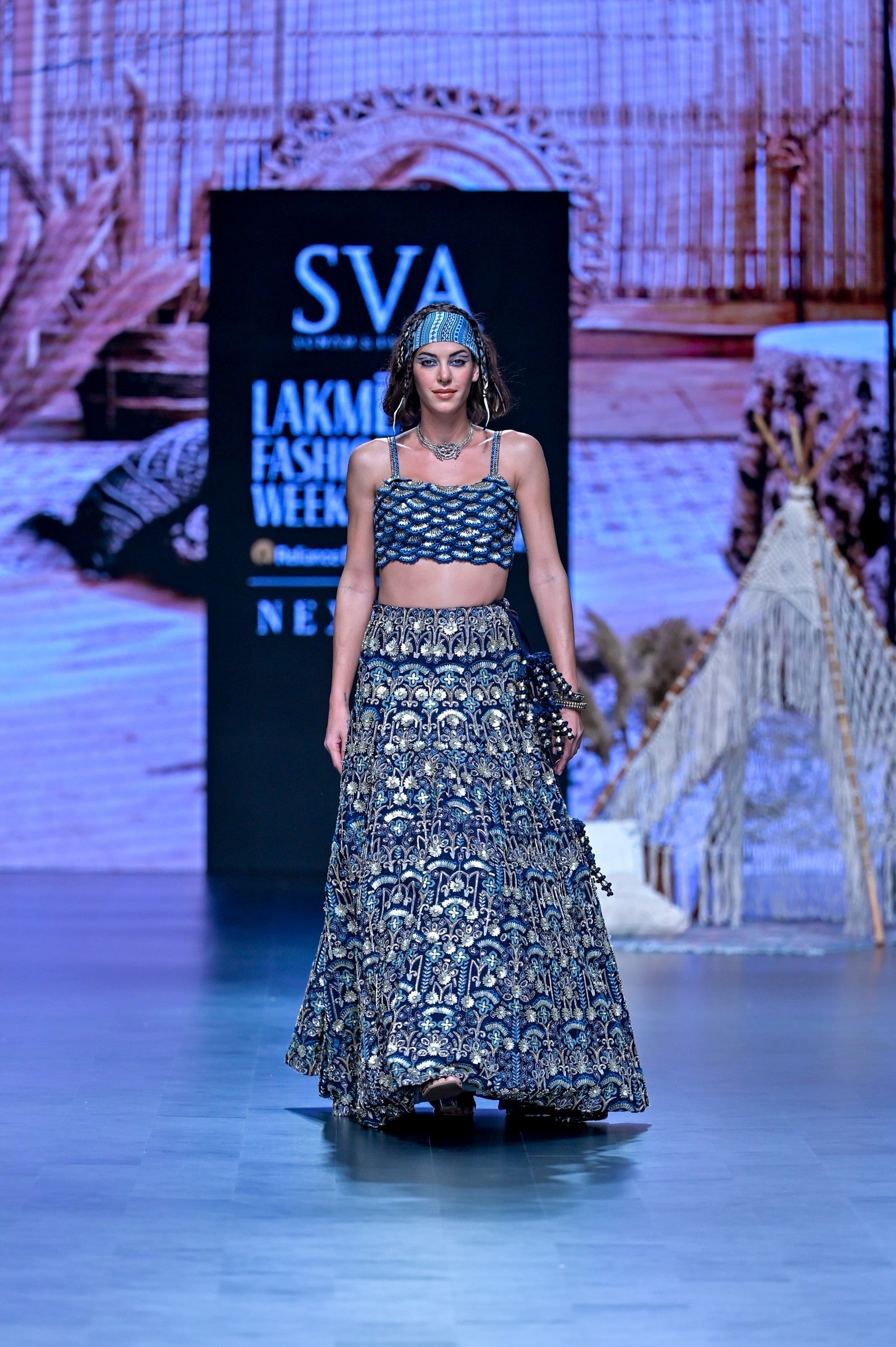 BLUE LEHENGA SET
