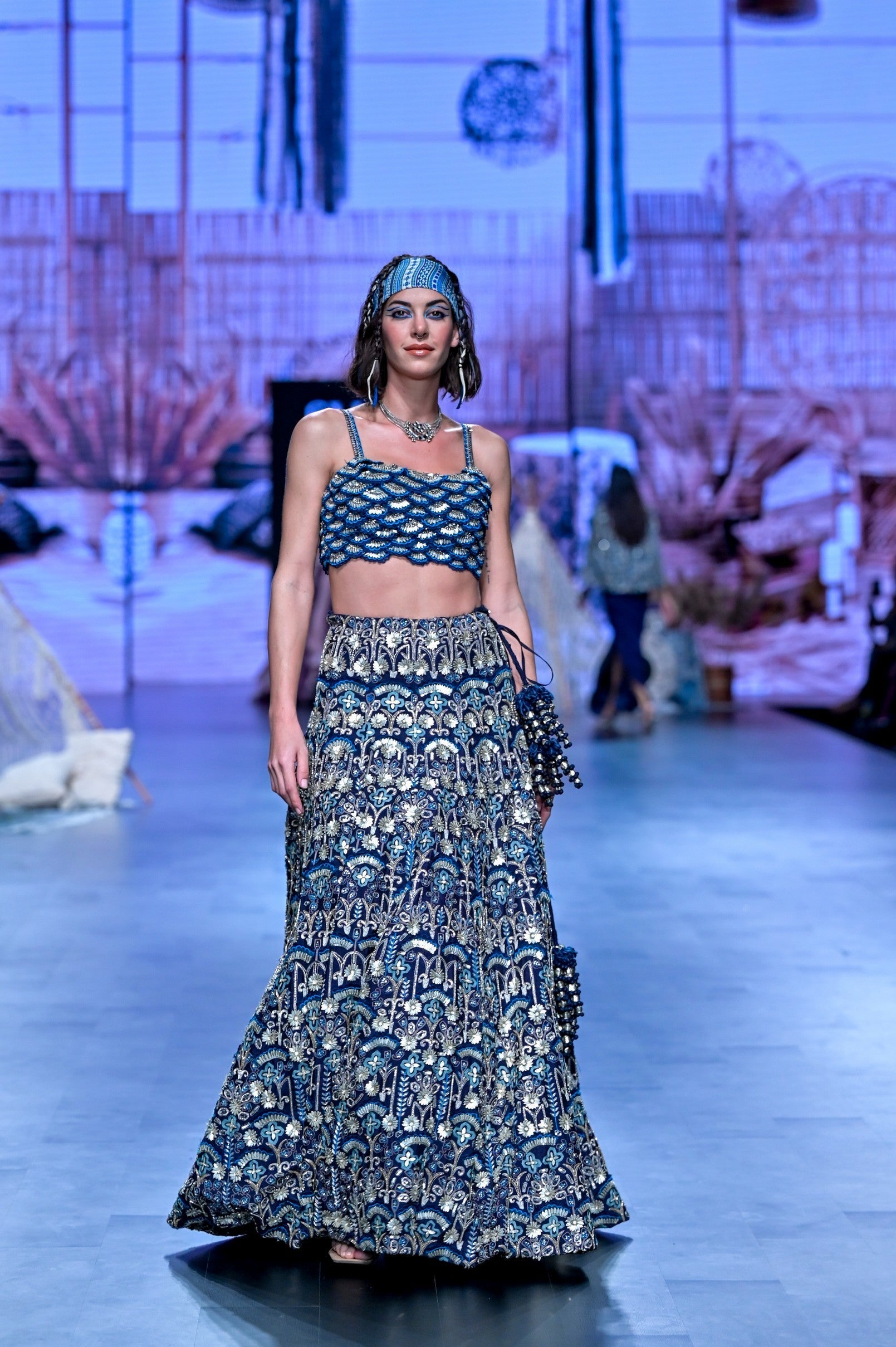 BLUE LEHENGA SET