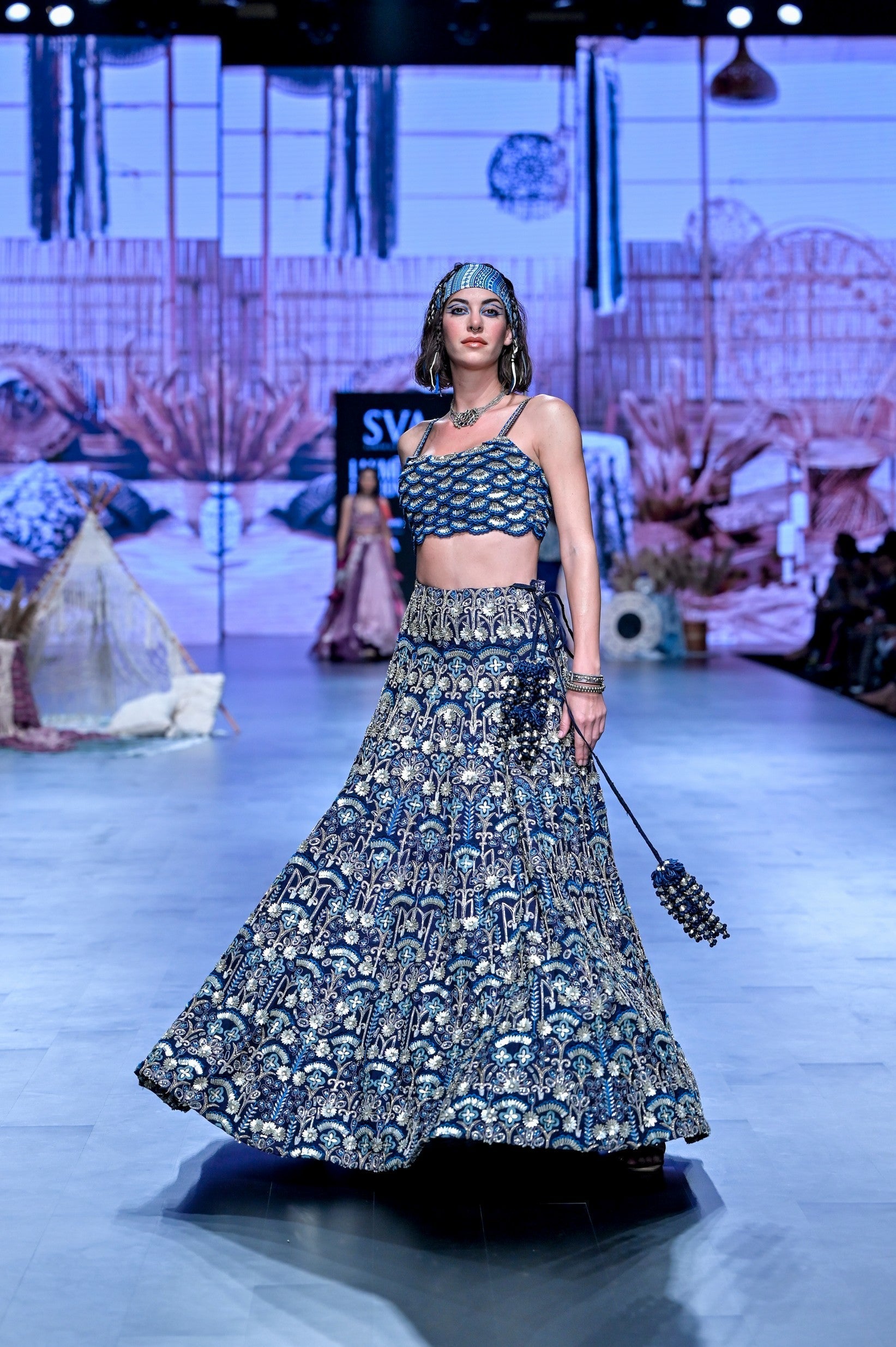 BLUE LEHENGA SET