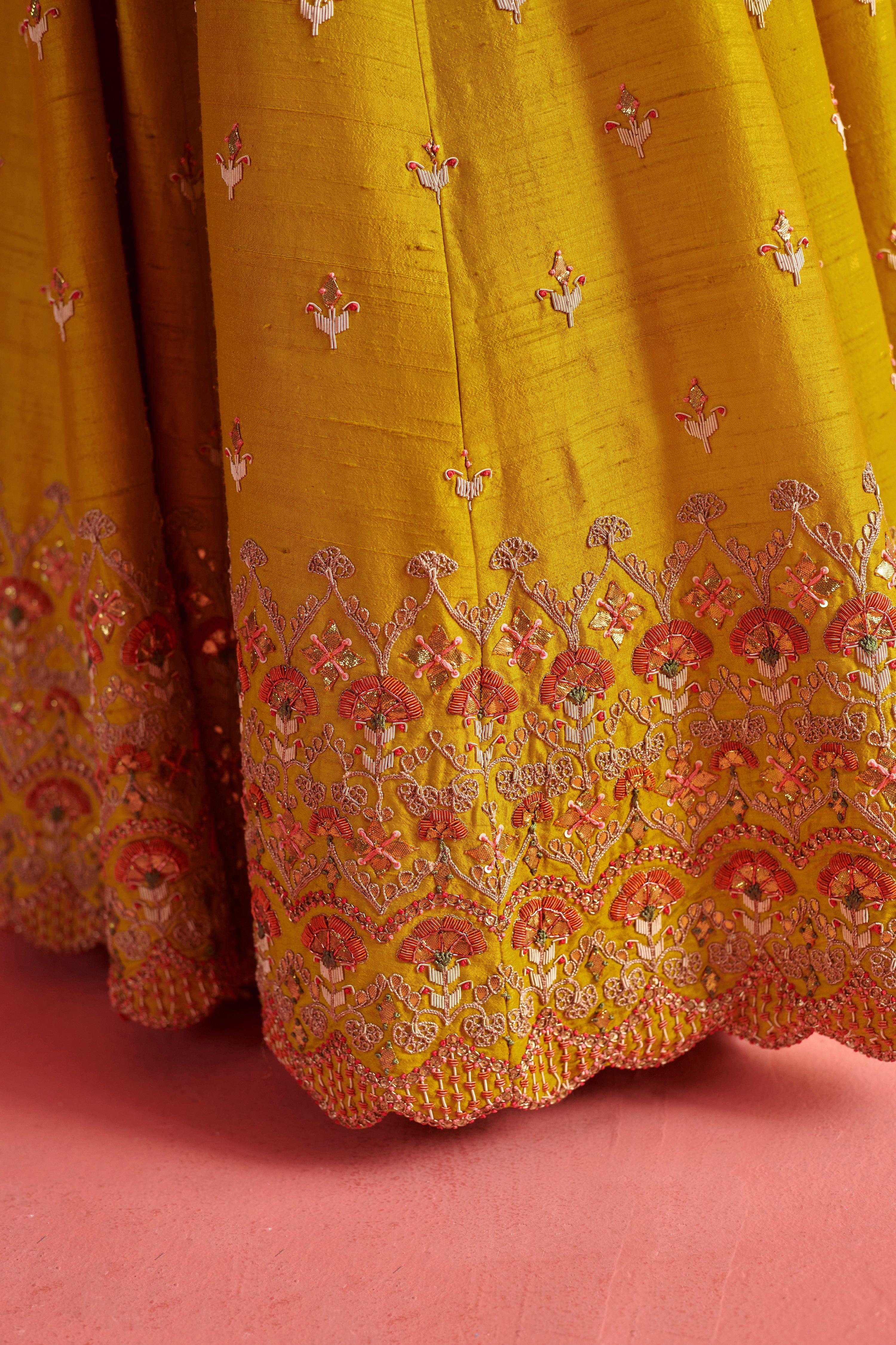 Yellow Lehenga & Bloluse with Organza Dupatta