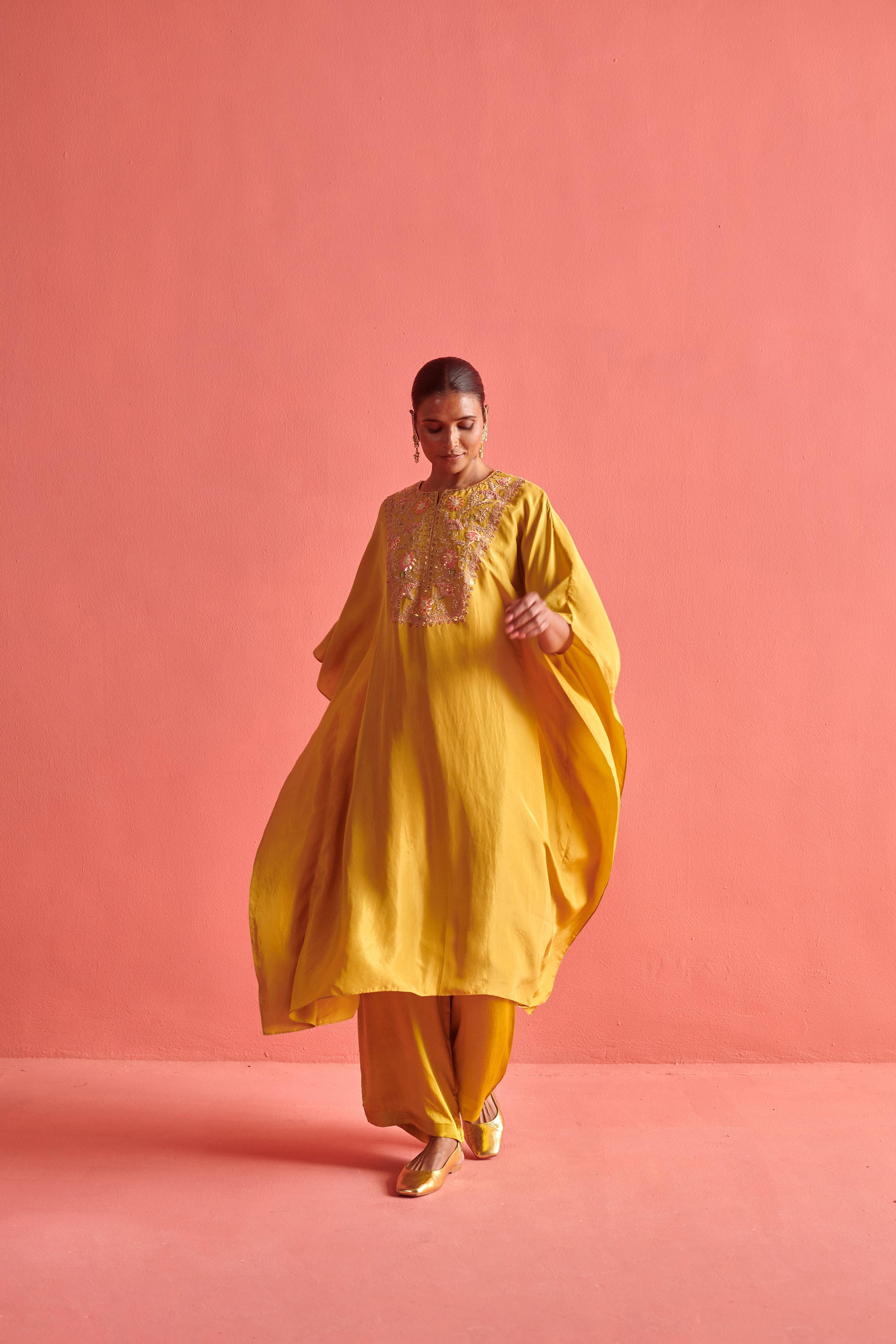 Pure Silk Kaftan & Bemberge Satin Pant