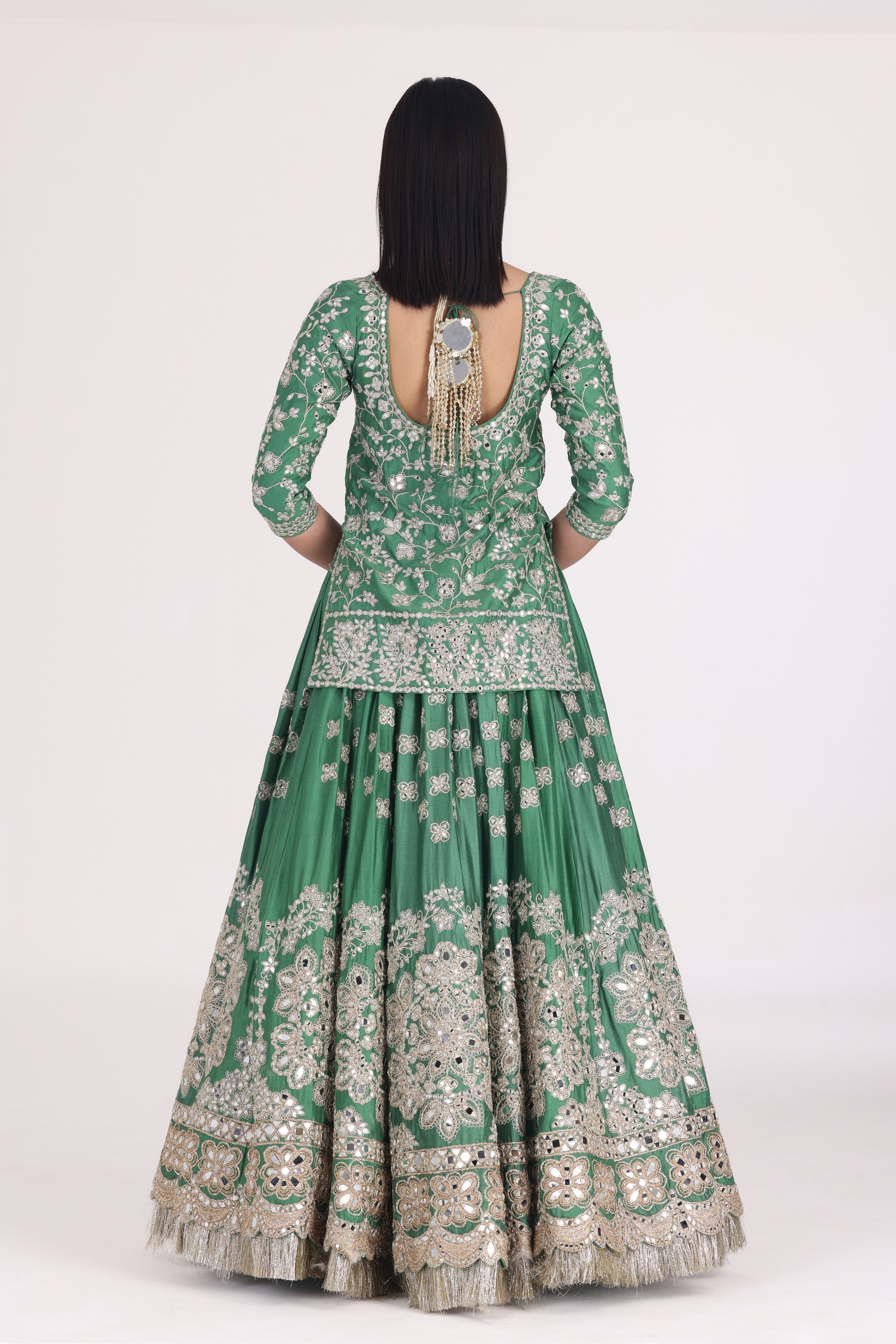 EMERALD CHOLI LEHENGA SET