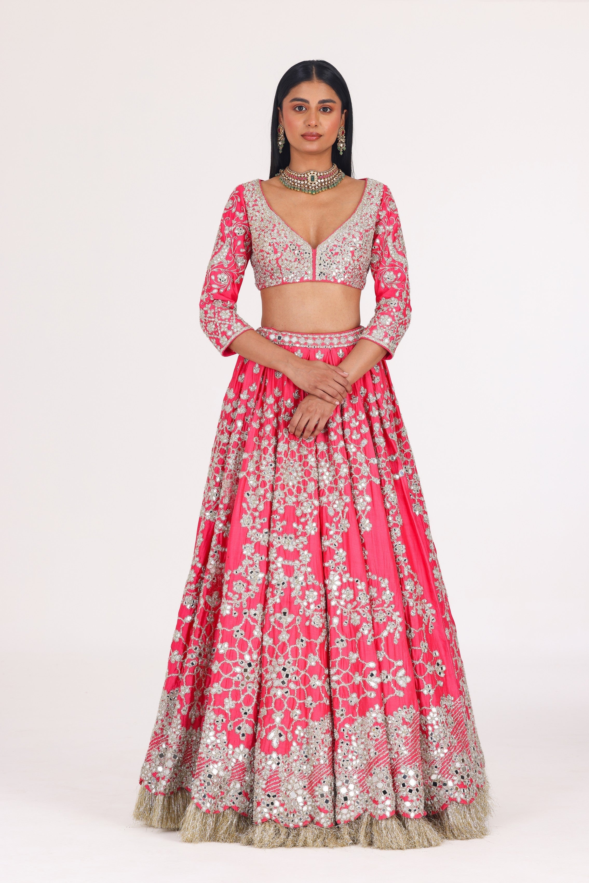 BEGUM FUCHSIA LEHENGA SET