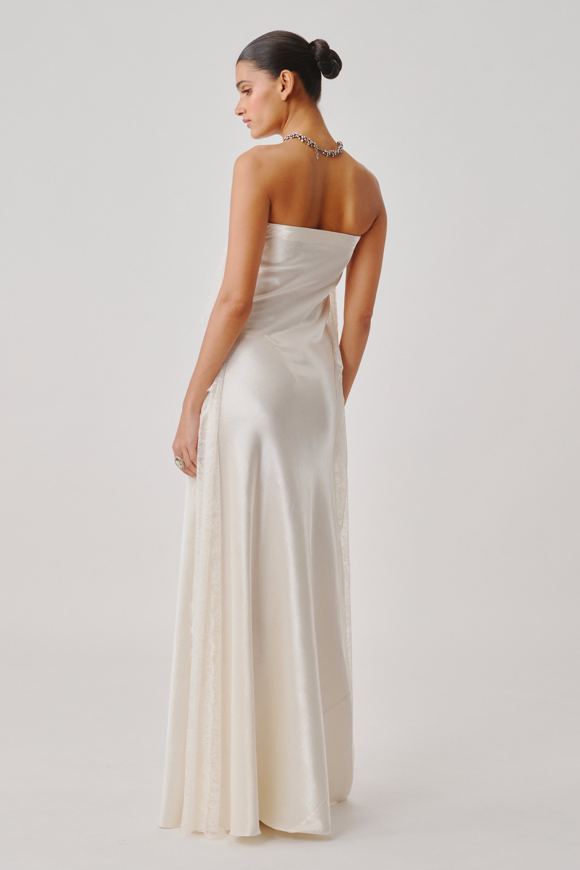 White Peony Lace Gown