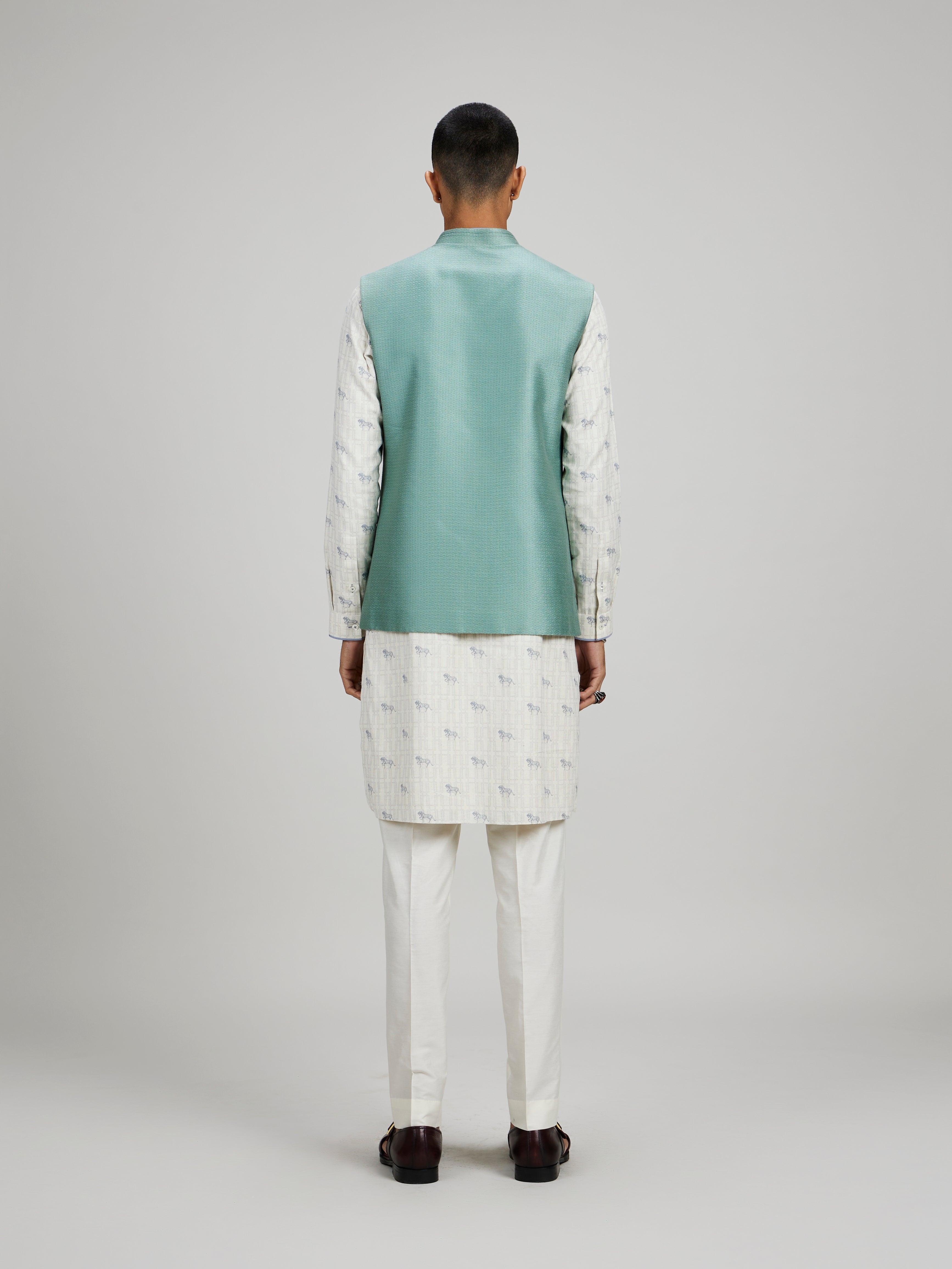 Sage classic printed bandhi jacket