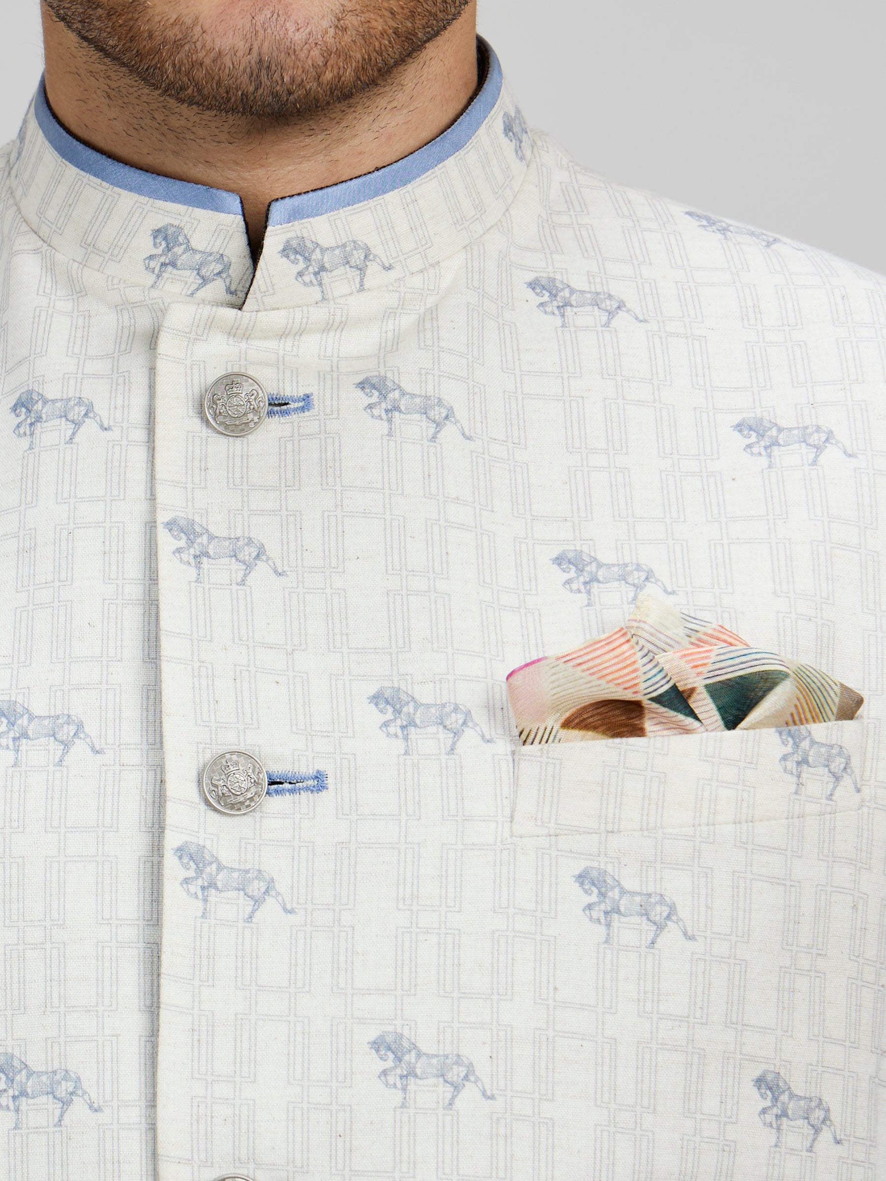 Cream horse of Siena bandhi jacket
