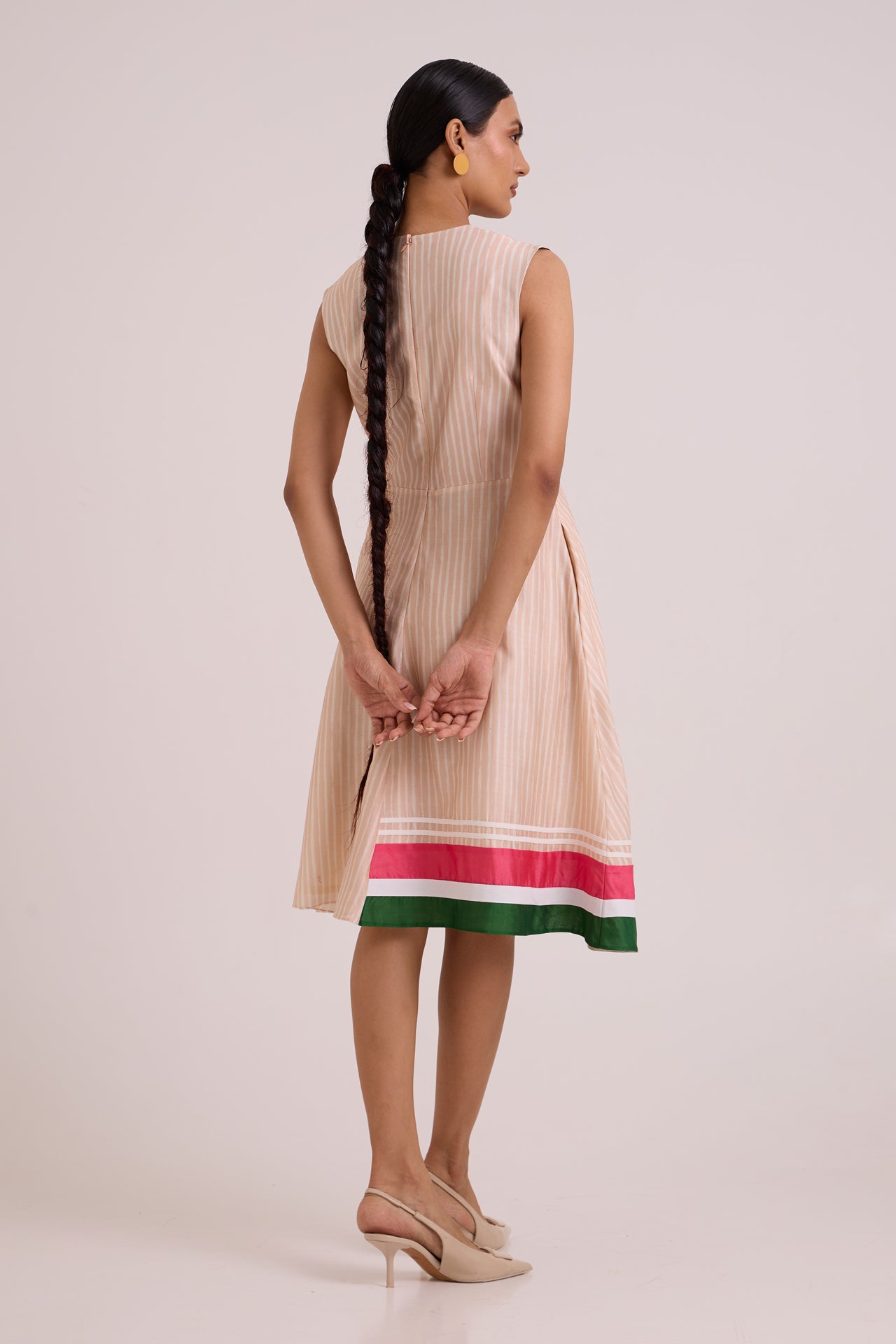 Bambi - Almond Striped Cruise Dress