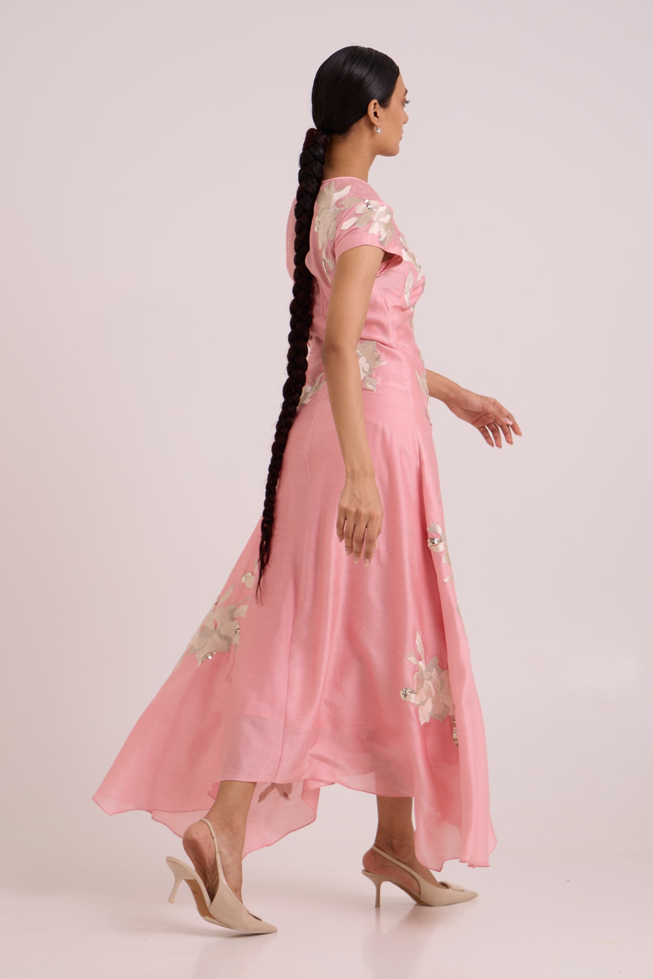 Lizzy - Blush Pink Prism Long Dress