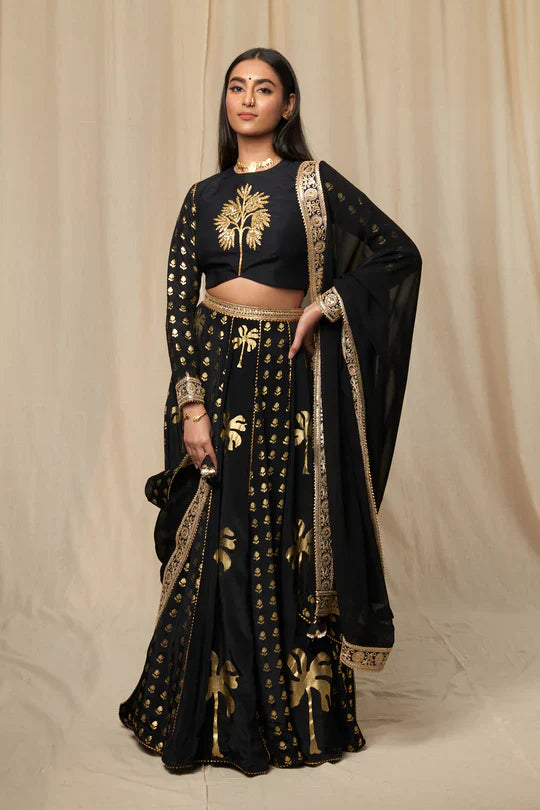 Black Coco Lehenga Set