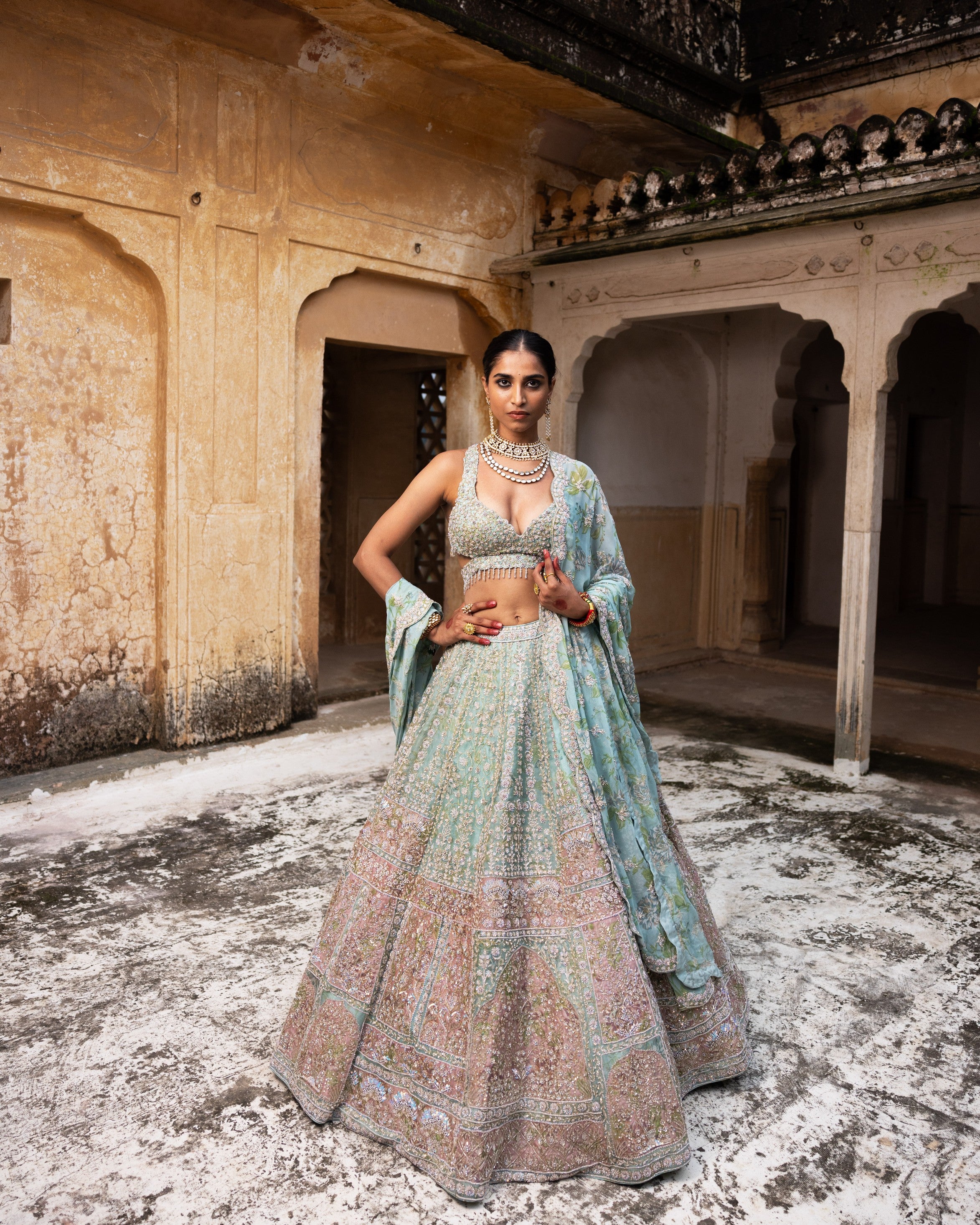 Blush Opulence Lehenga