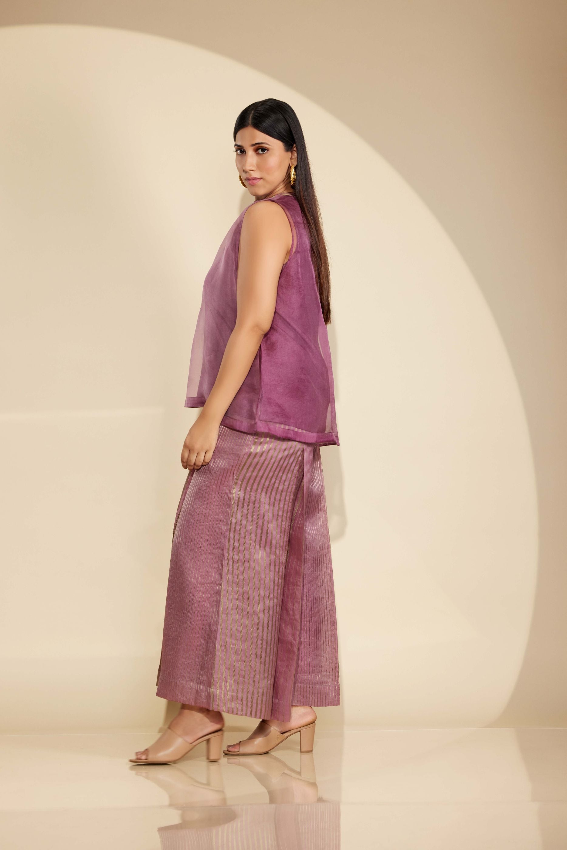 LAVENDER VEST TOP SET