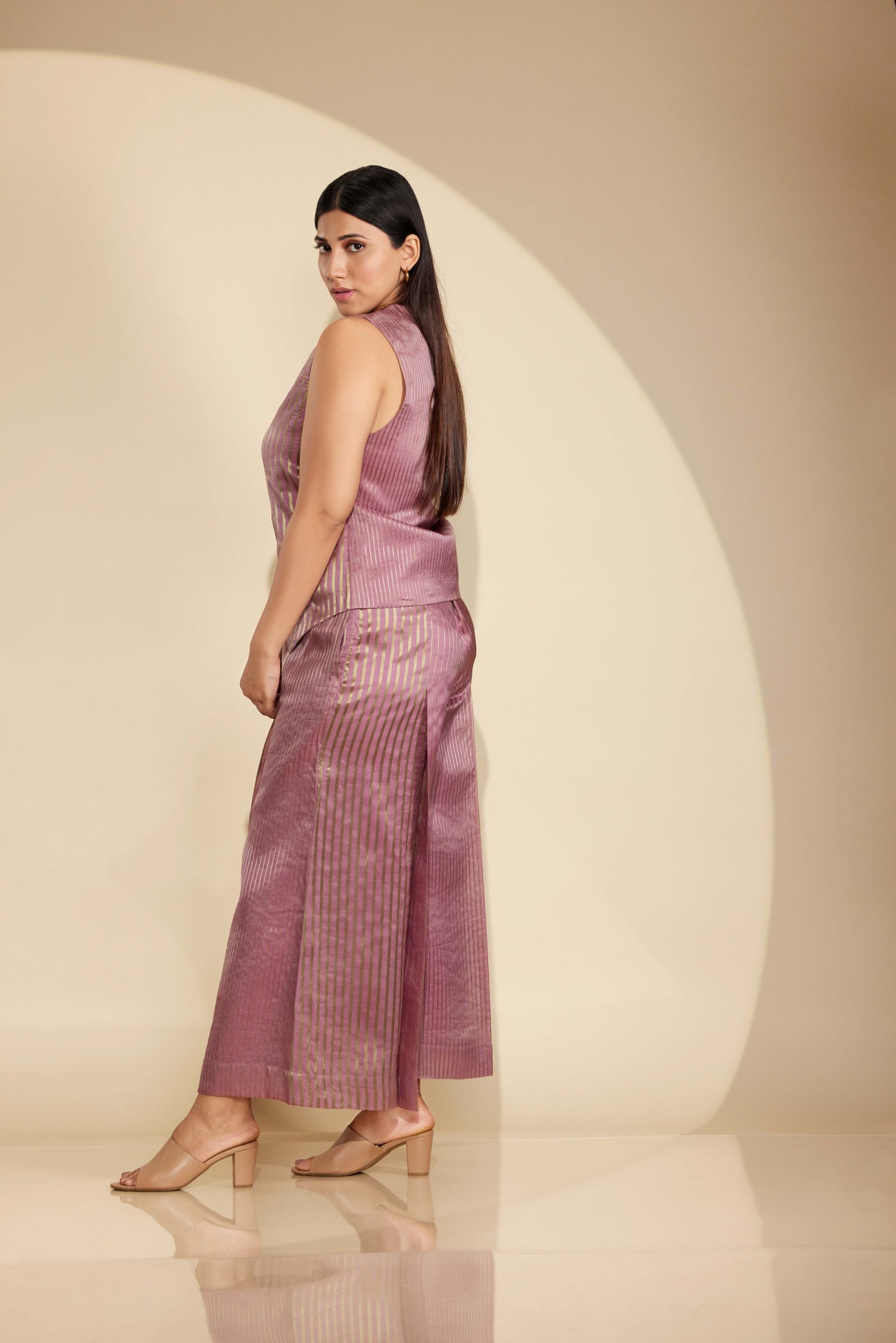 LAVENDER VEST TOP SET
