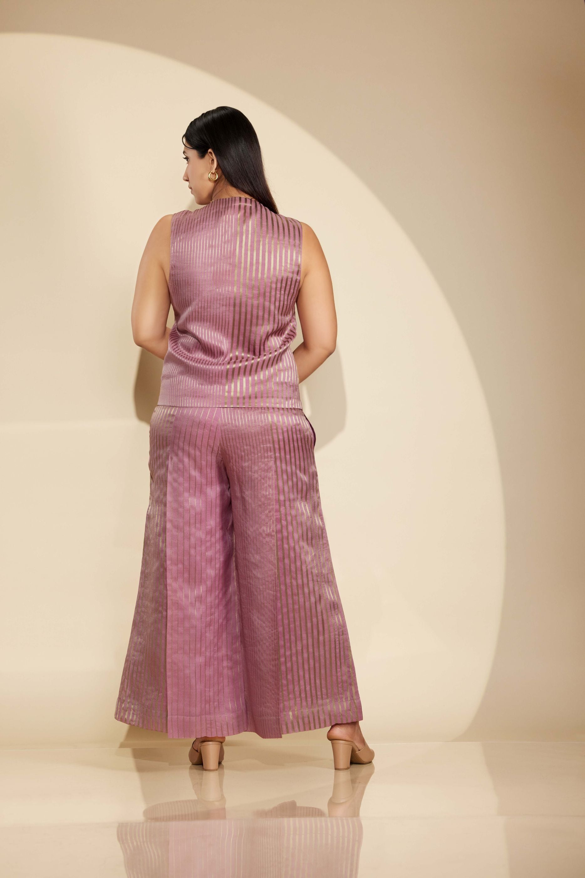 LAVENDER VEST TOP SET