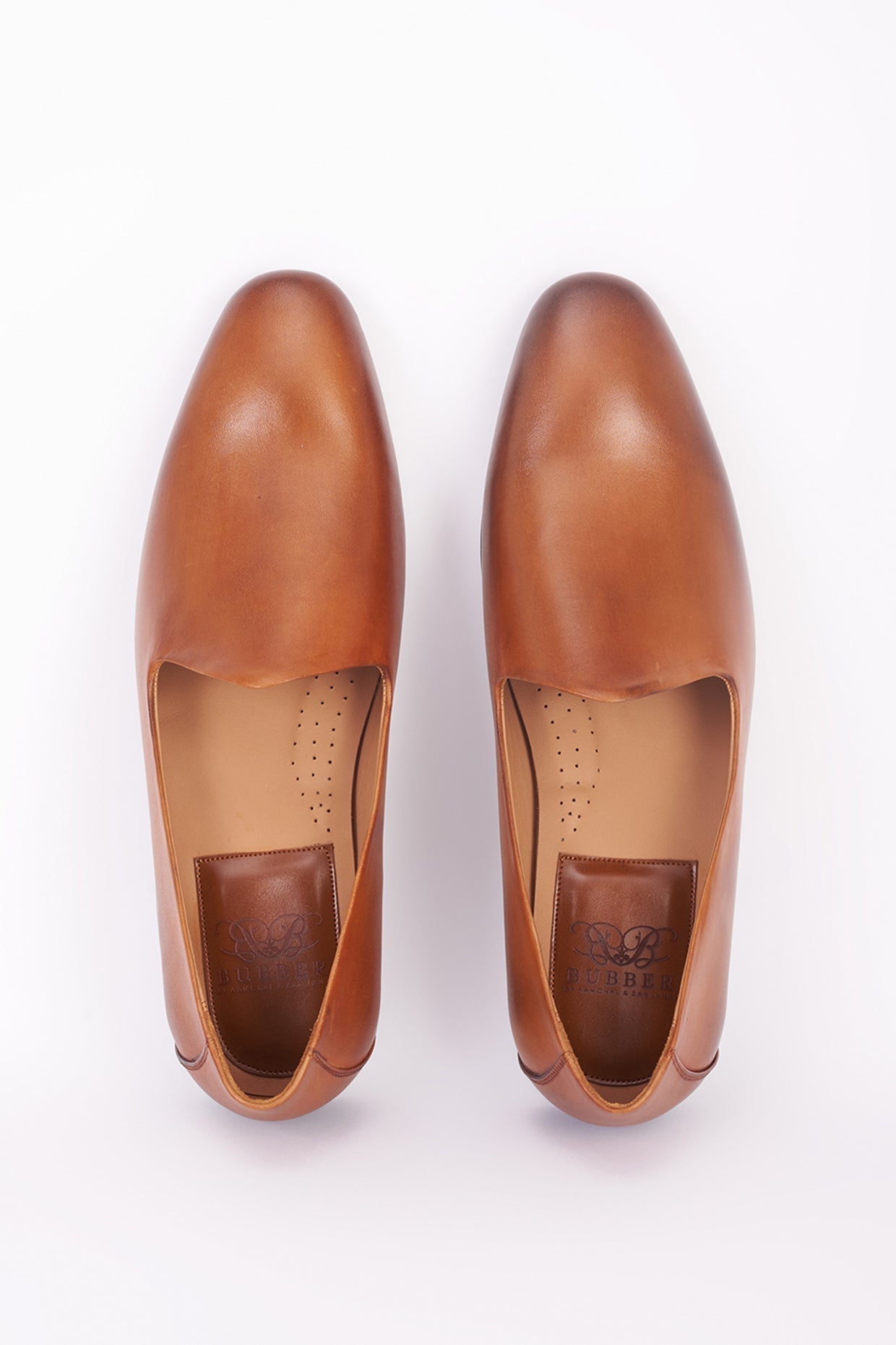 Brown classic Italian leather mojdi
