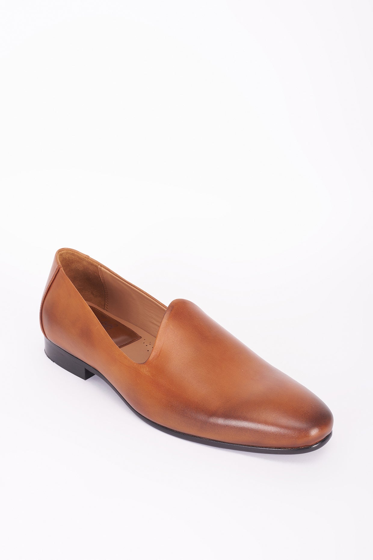 Brown classic Italian leather mojdi