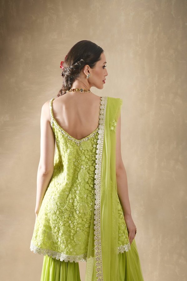 Carnation kurta gharara set