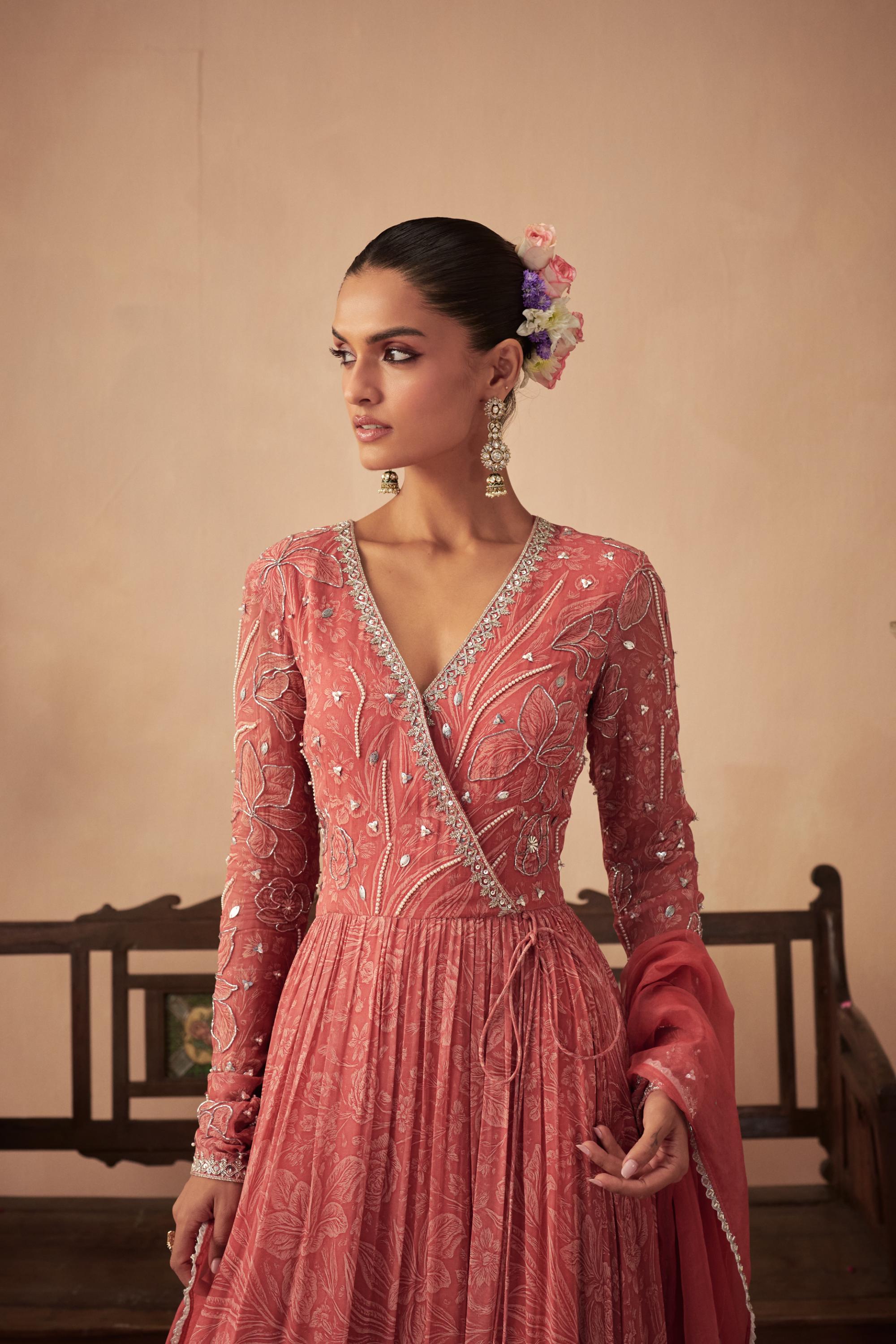 Coral Meadow Anarkali