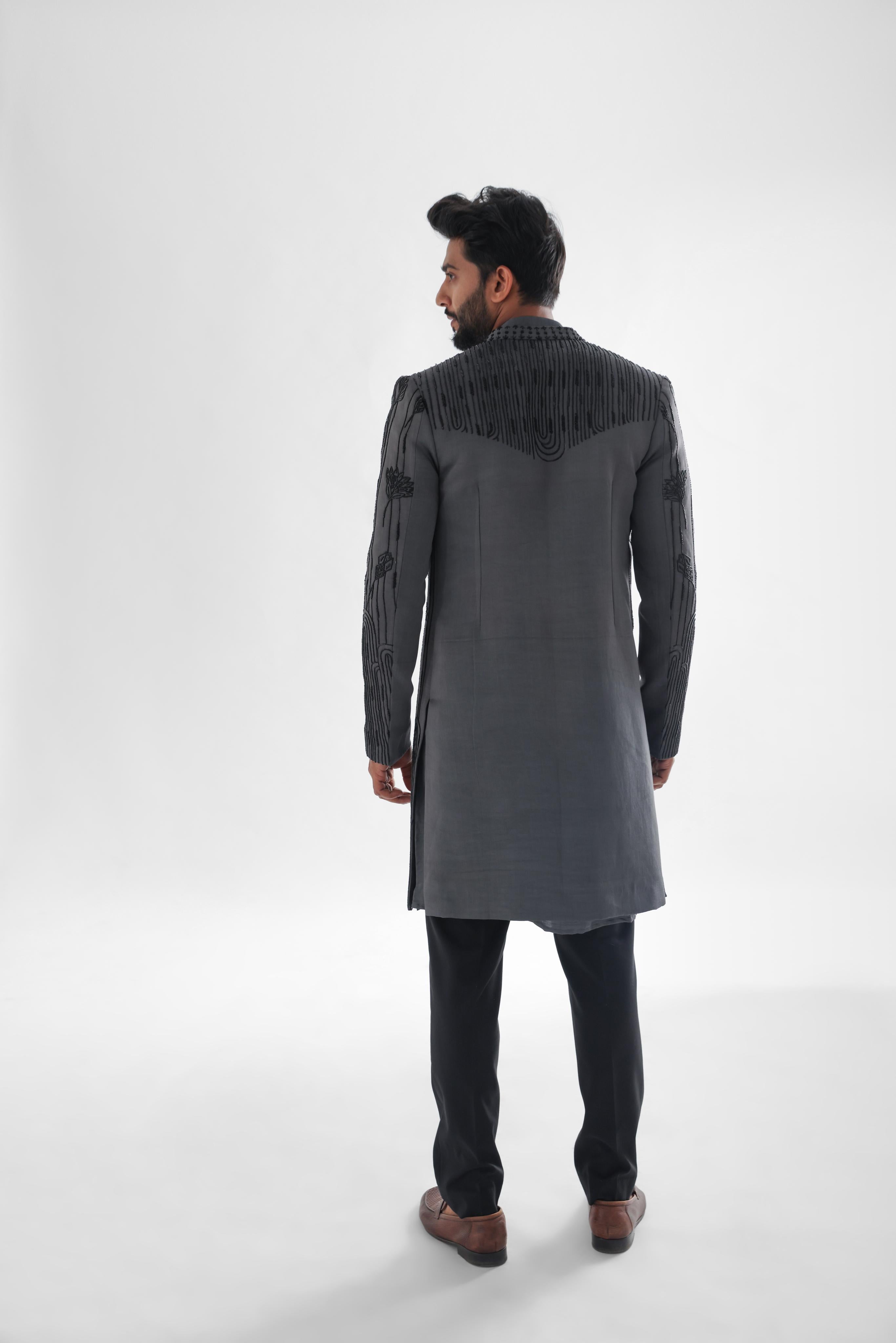 Spruce Grey Grey Open Achkan