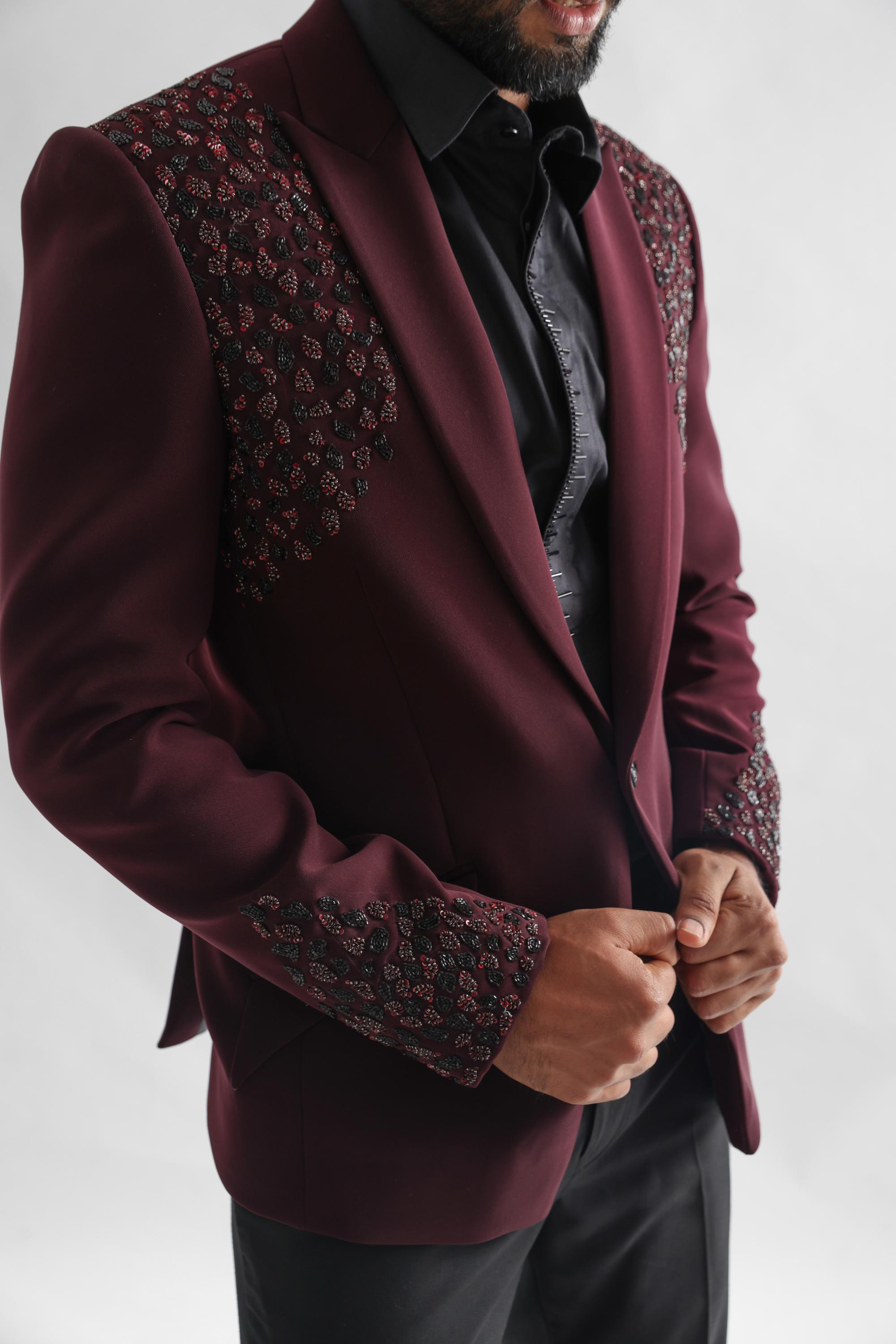 RED WINE TUXEDO SET
