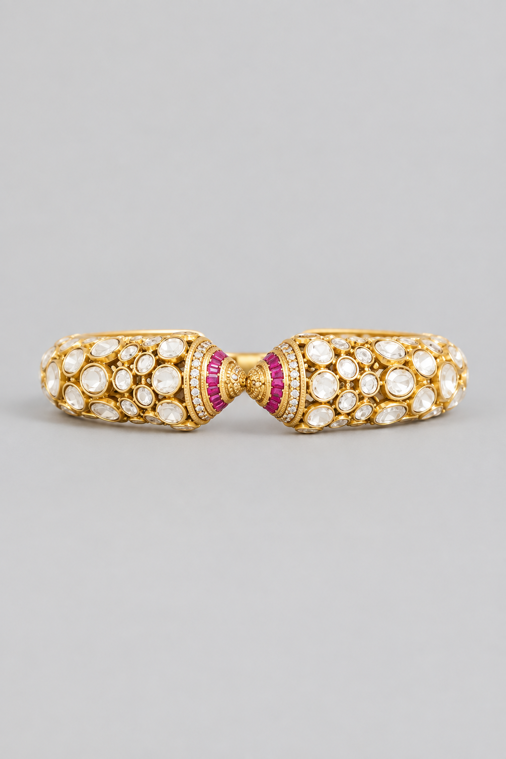 Bold and stylish moissanite openable cuff