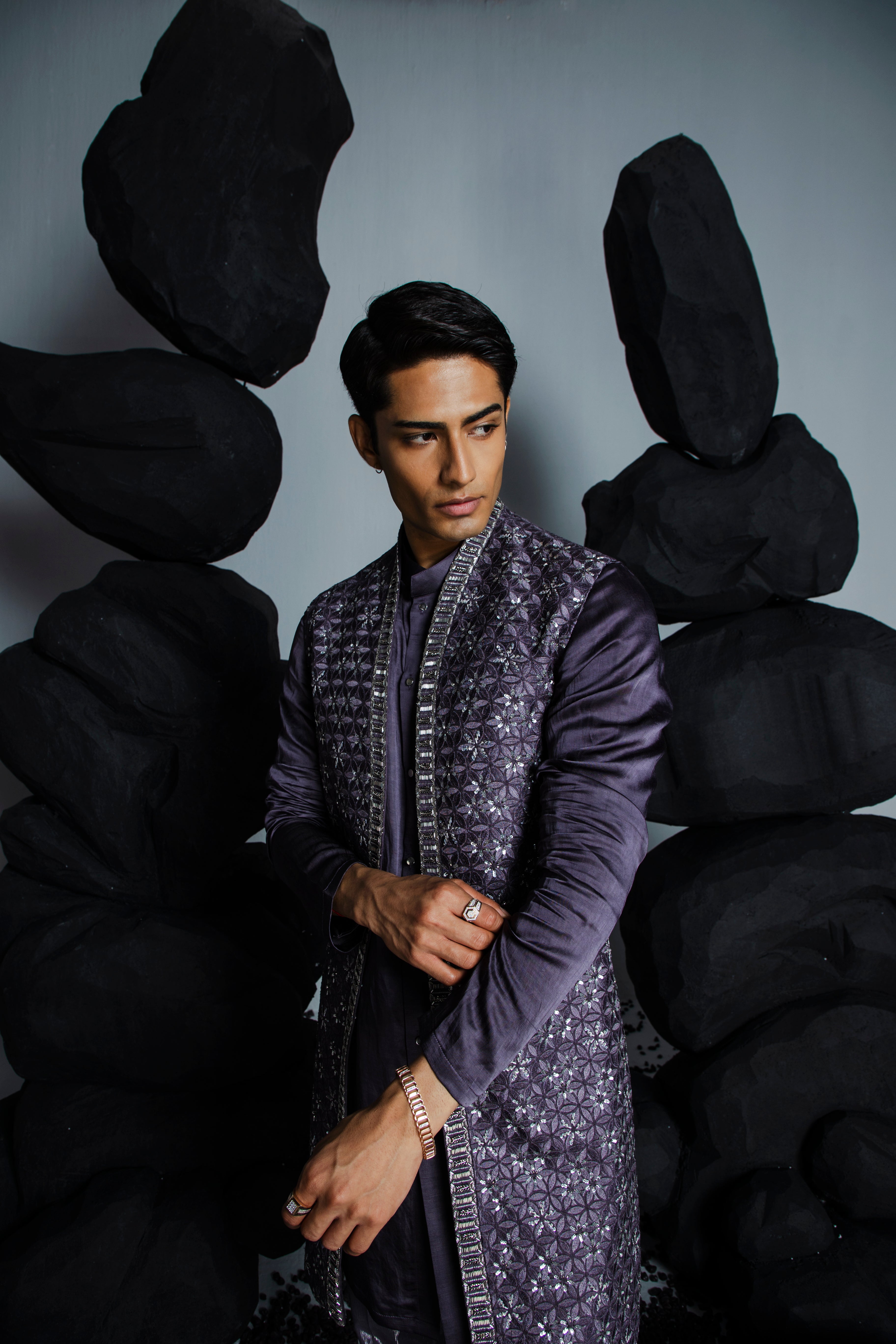 Majestic Floral Shrug Set