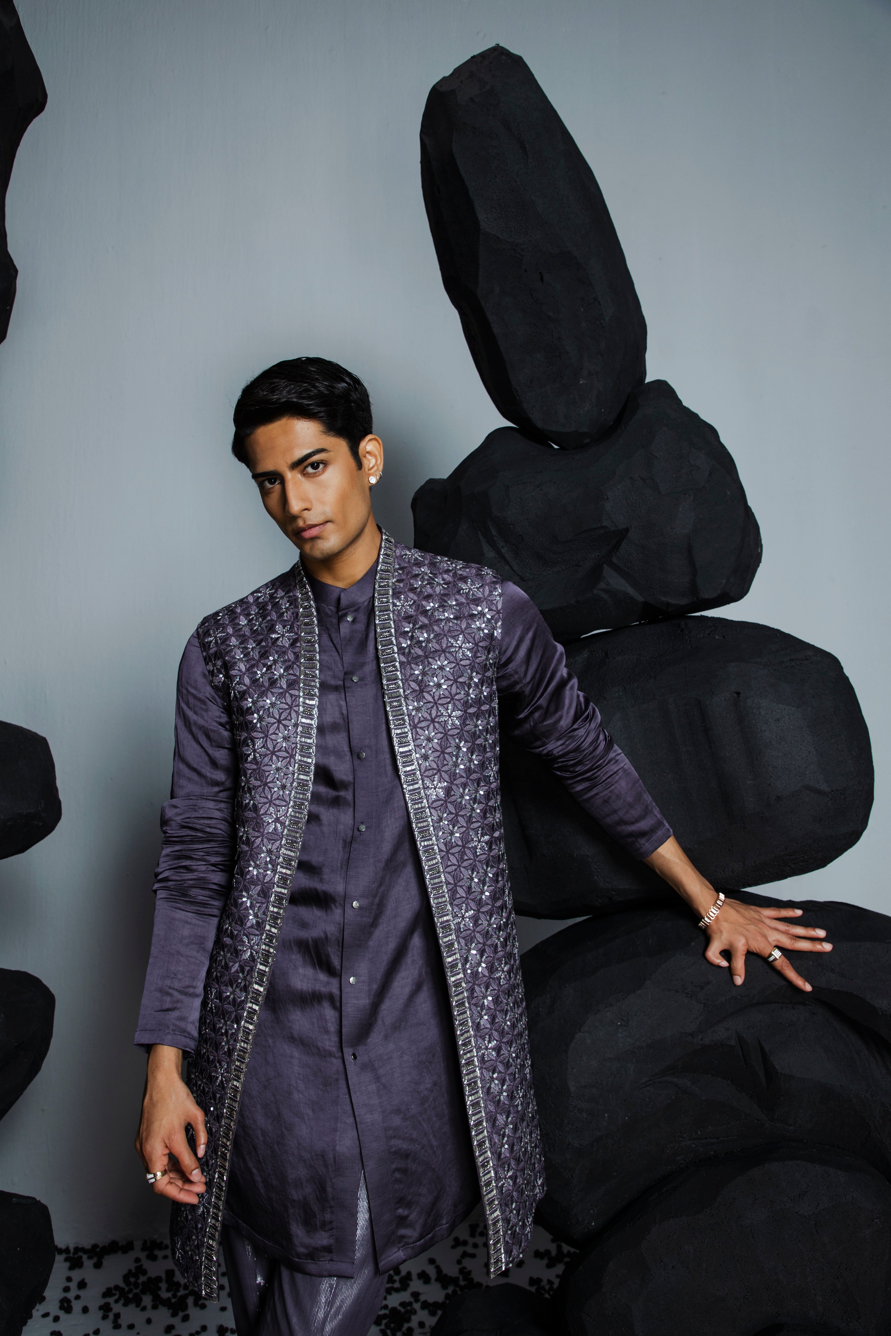 Majestic Floral Shrug Set