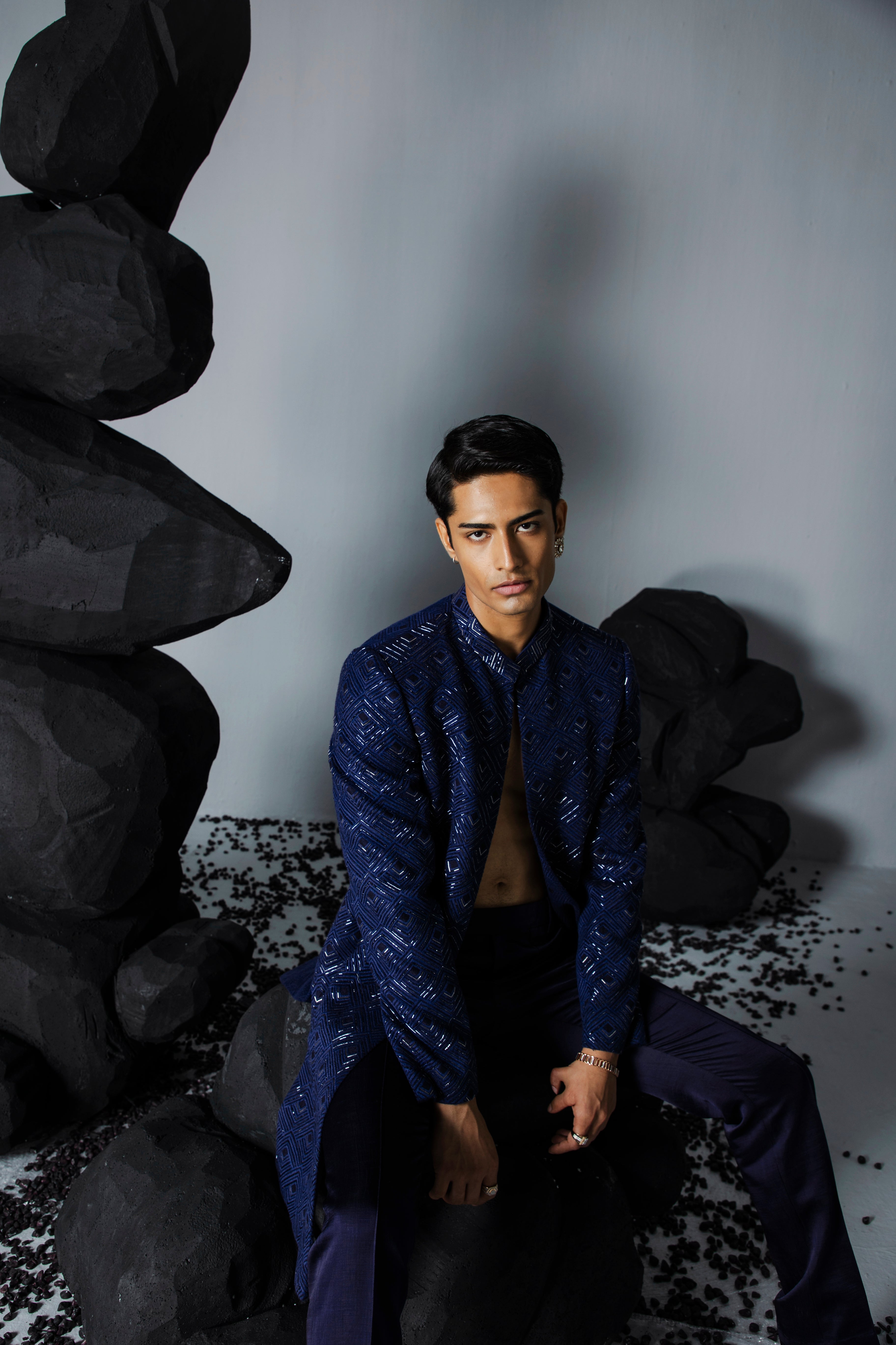 Sapphire Open Sherwani Set