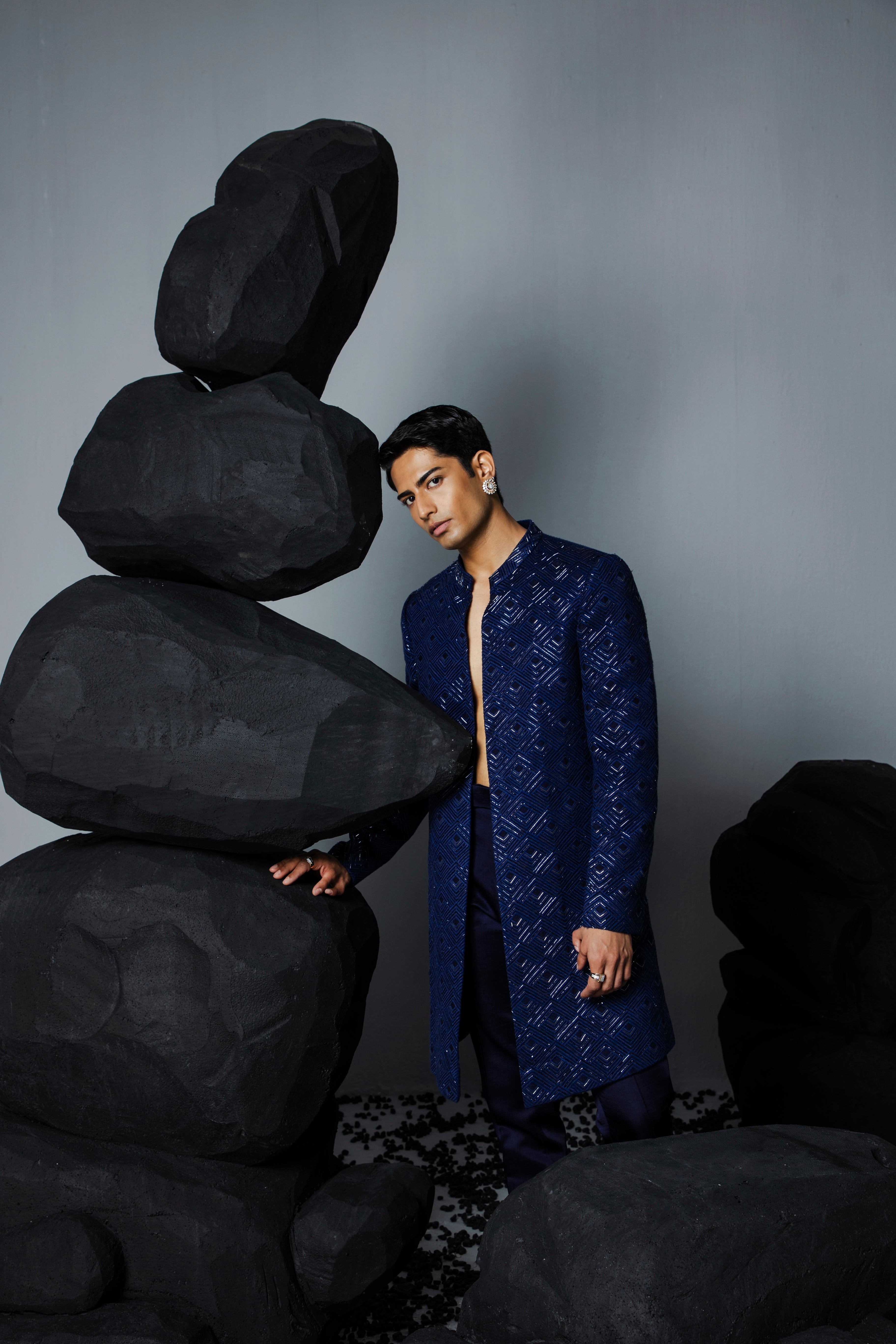 Sapphire Open Sherwani Set