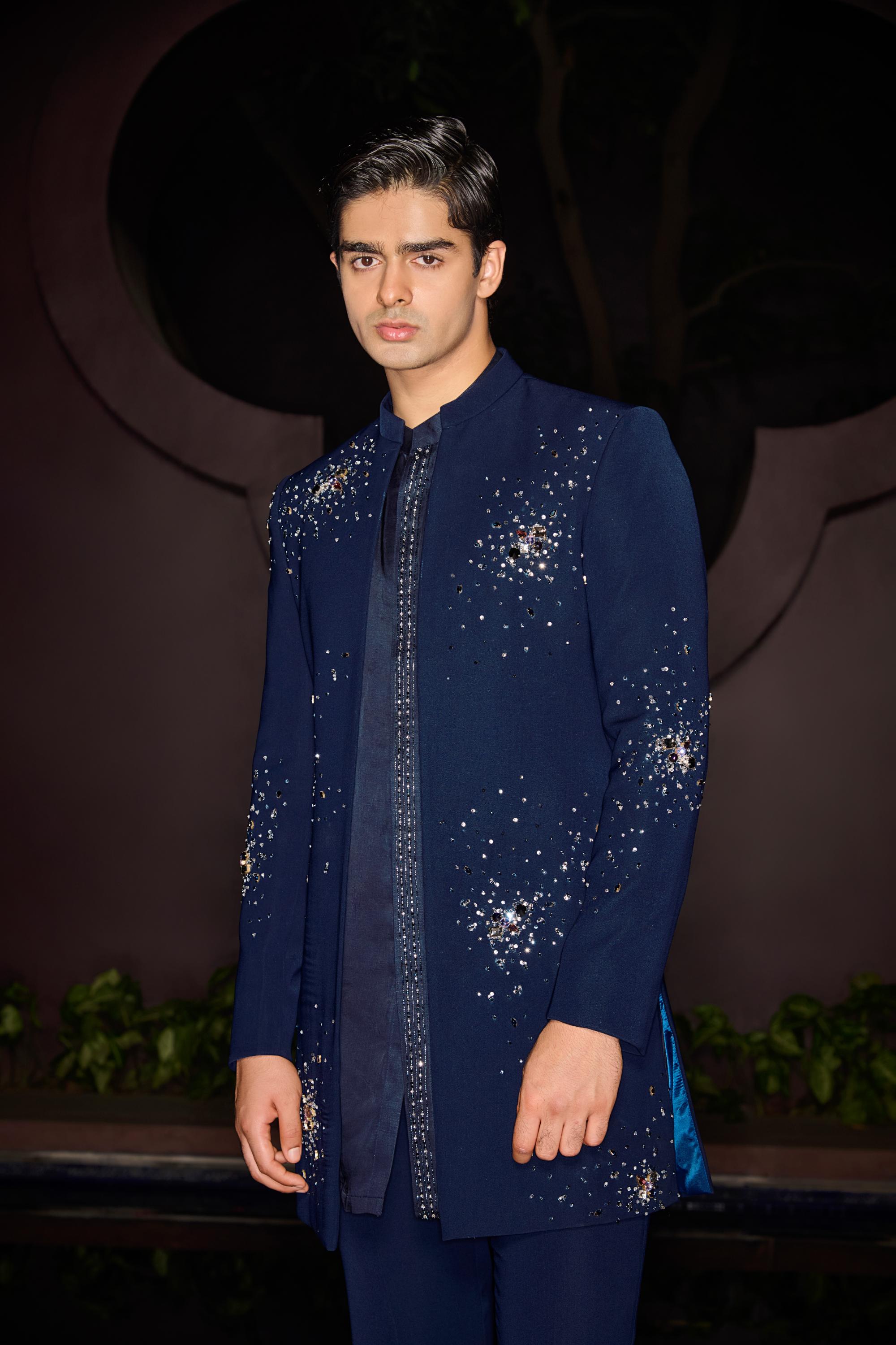 Celestial Open Sherwani Set