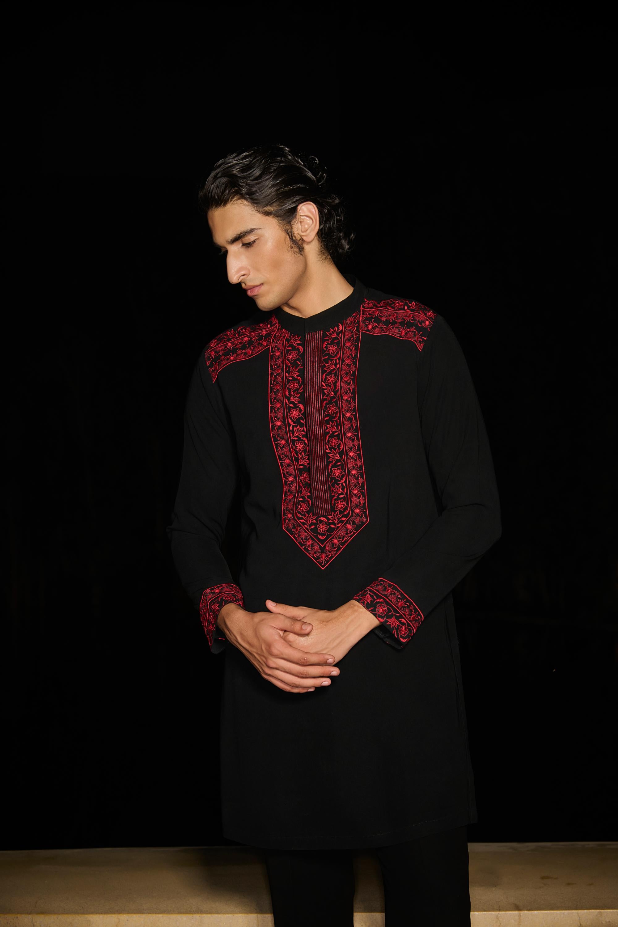 Ruby Glint Kurta Set