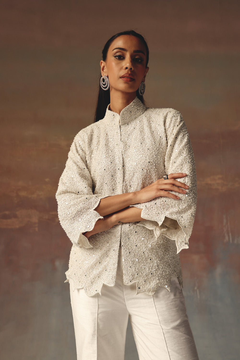 jacket with scallop