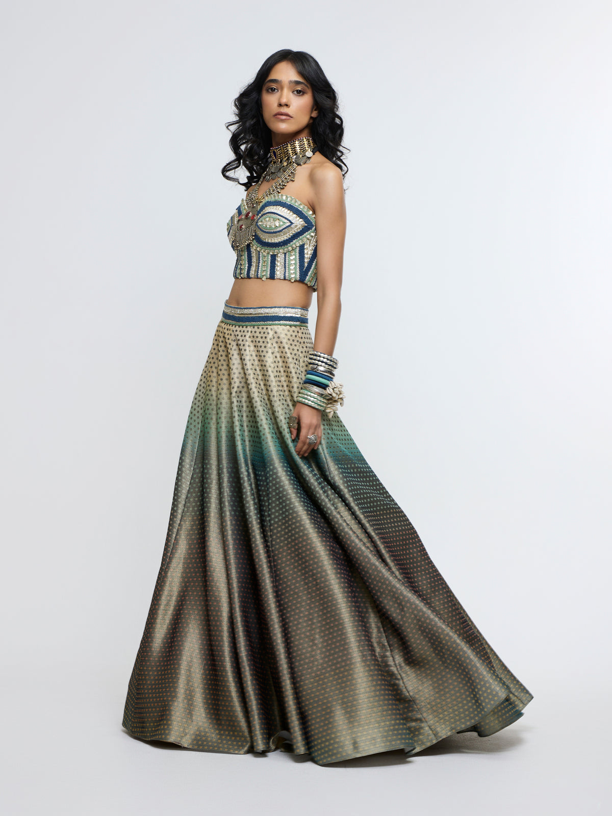 KARIYA CORSET PAIRED WITH LEHENGA