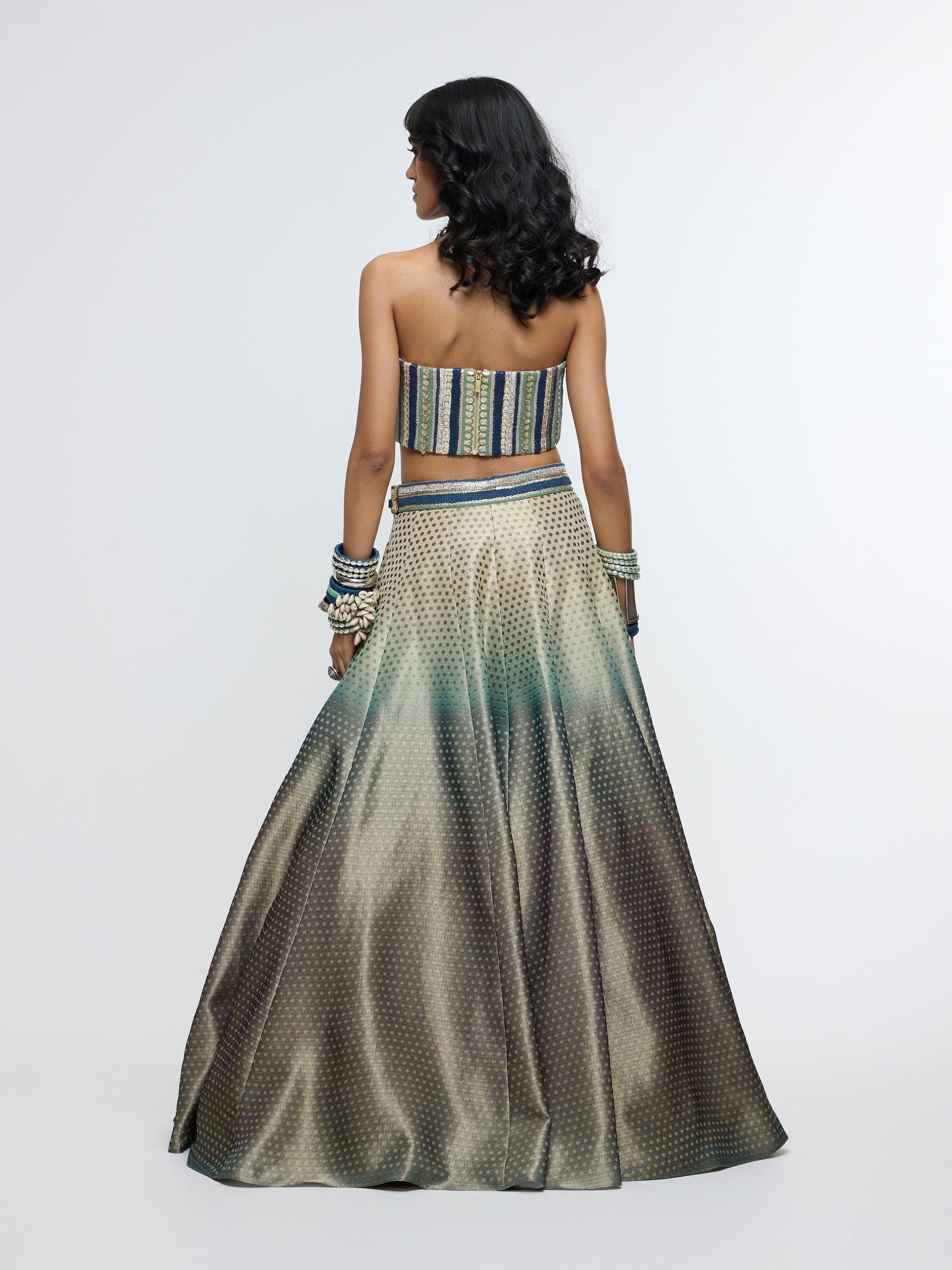 KARIYA CORSET PAIRED WITH LEHENGA
