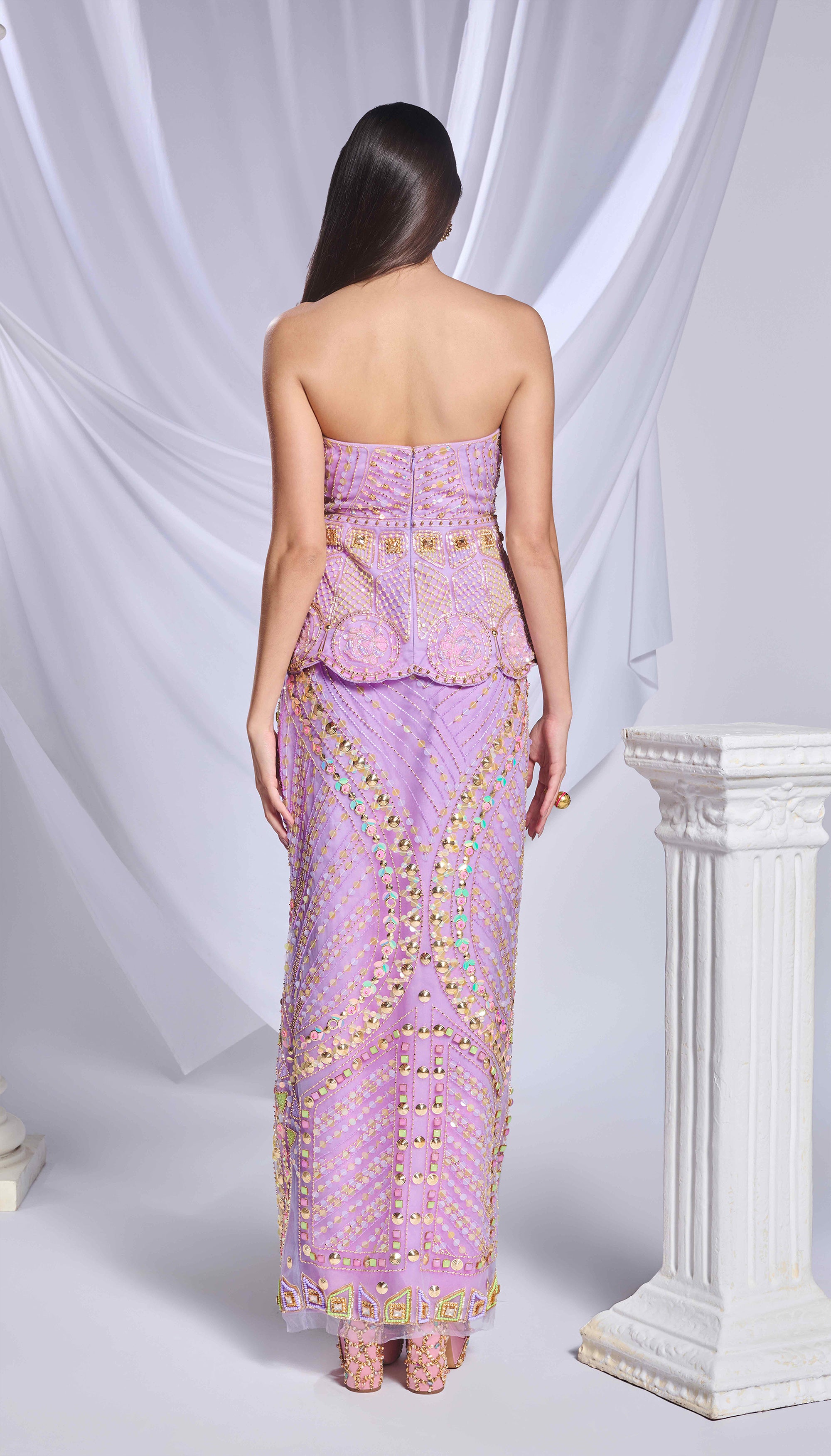Lilac Swirl skirt set