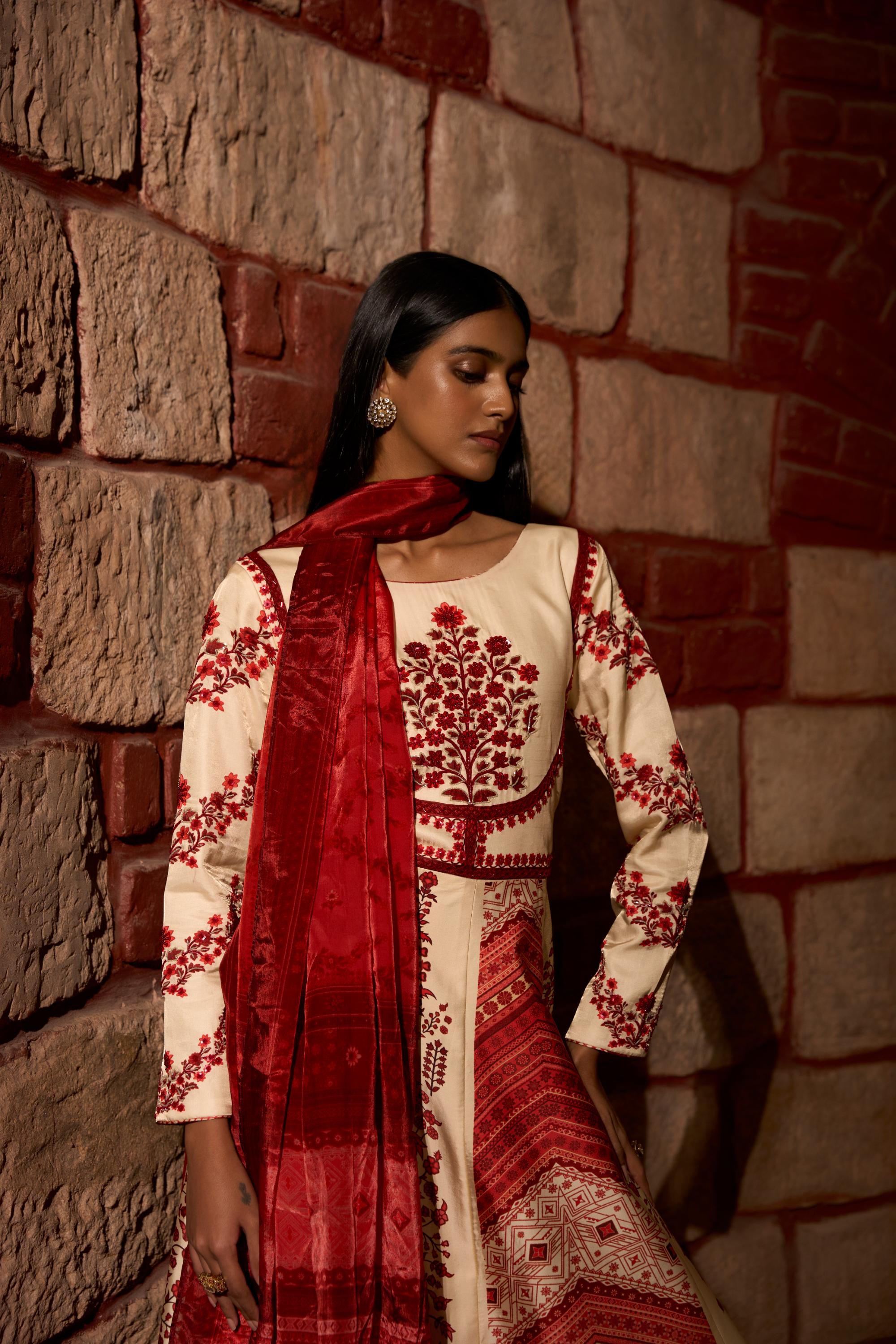 Mehr Rang ā Printed Anarkali Gown