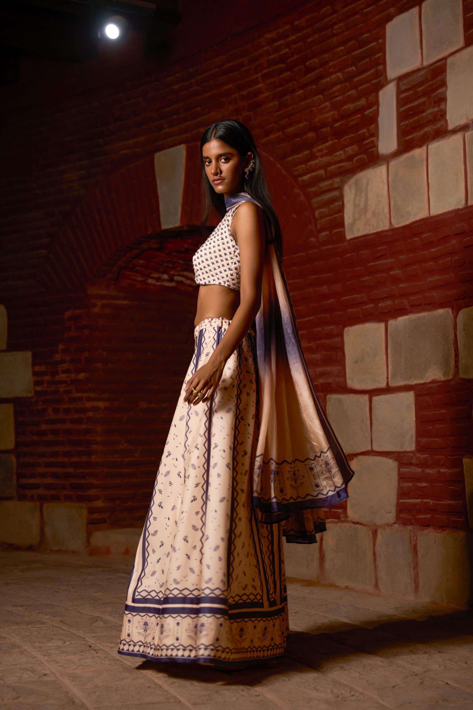 Indigo Whisper Lehenga Set