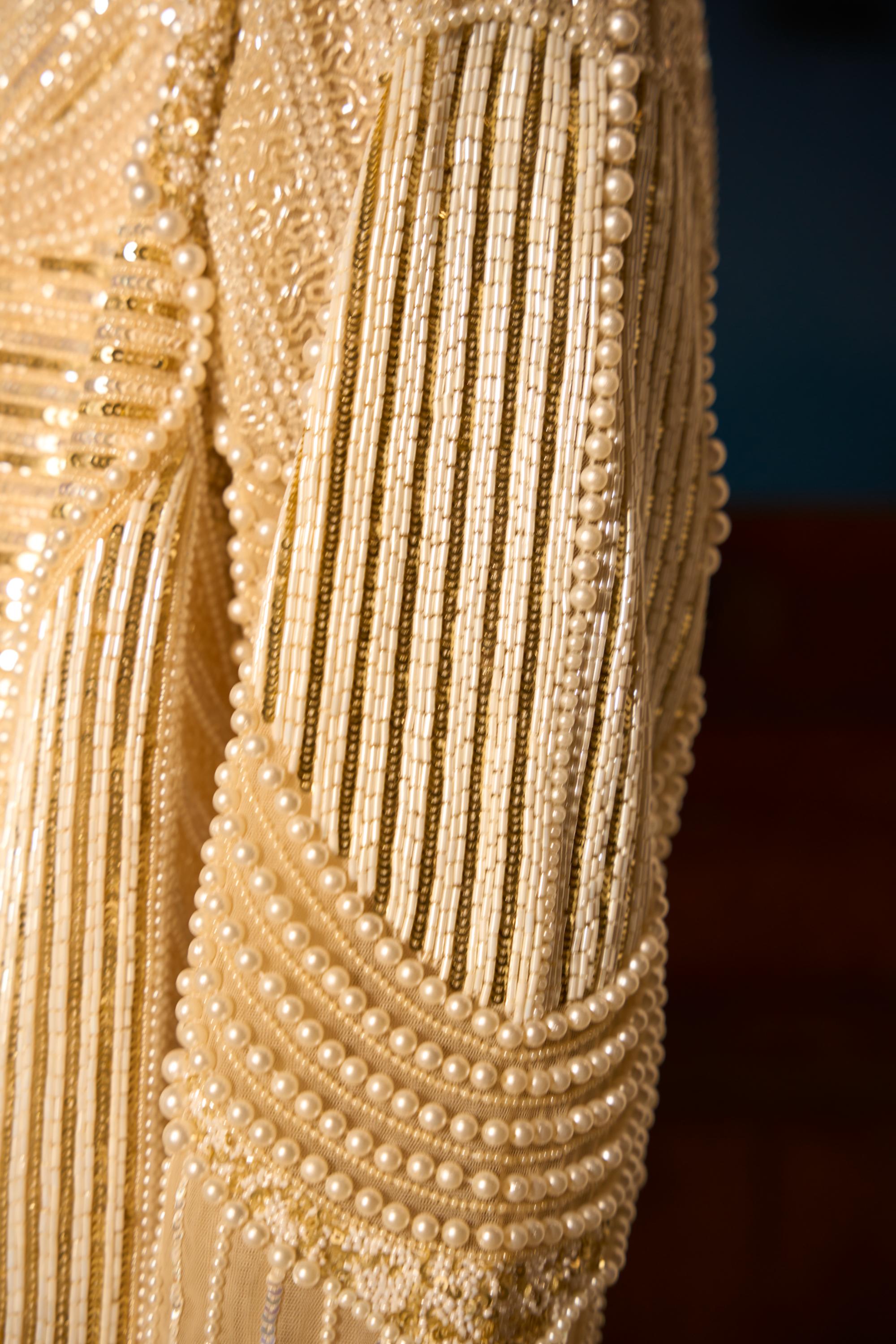 Ivory Golden Poise Jumpsuit with jacket